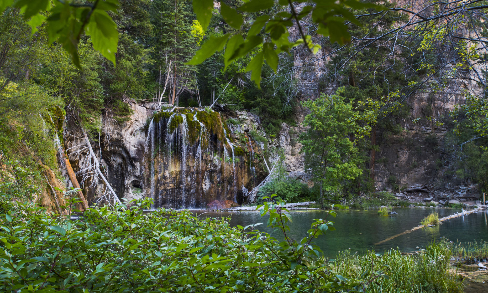The view of Hanging Lake in Glennwood Canyon, east of Glennwood Springs, Colo., Monday, Aug. 8, 2016. The popular 1.2-mile trail closes Saturday, Sept. 10 for trail repairs. (The Gazette, Christian Murdock) (CHRISTIAN MURDOCK, THE GAZETTE)