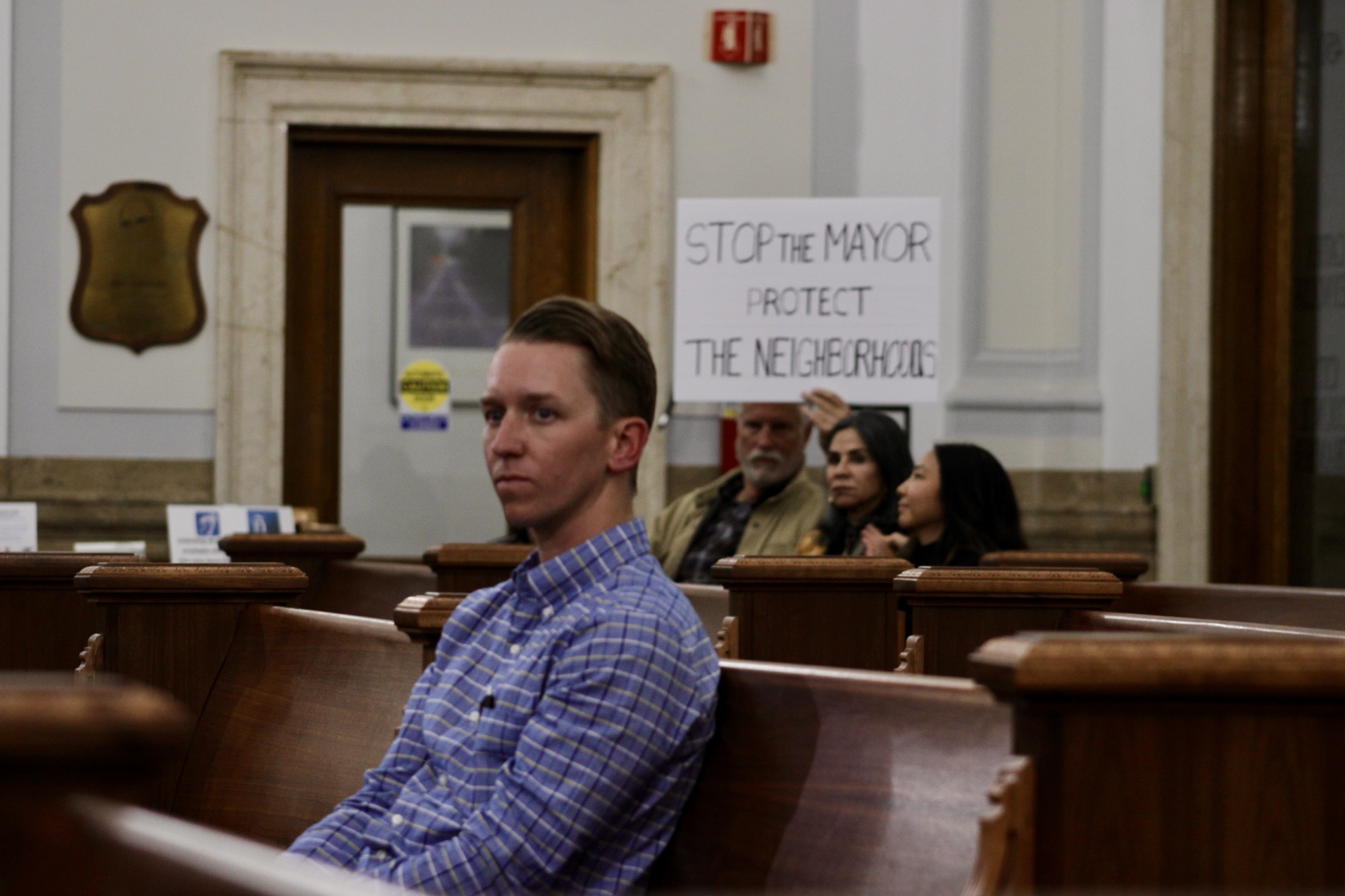 Cole Chandler, Mayor Mike Johnston's senior homeless advisor, listens to Denver city councilmembers discuss the mayor's homeless emergency extension on Monday, Nov. 13. (NoahFestensteinCity Government Reporternoah.festenstein@denvergazette.comhttps://denvergazette.com/content/tncms/avatars/9/f0/326/9f032698-379f-11ee-8053-8bacbed4931f.60984dba383441d9647e0e740a08a8e6.png)