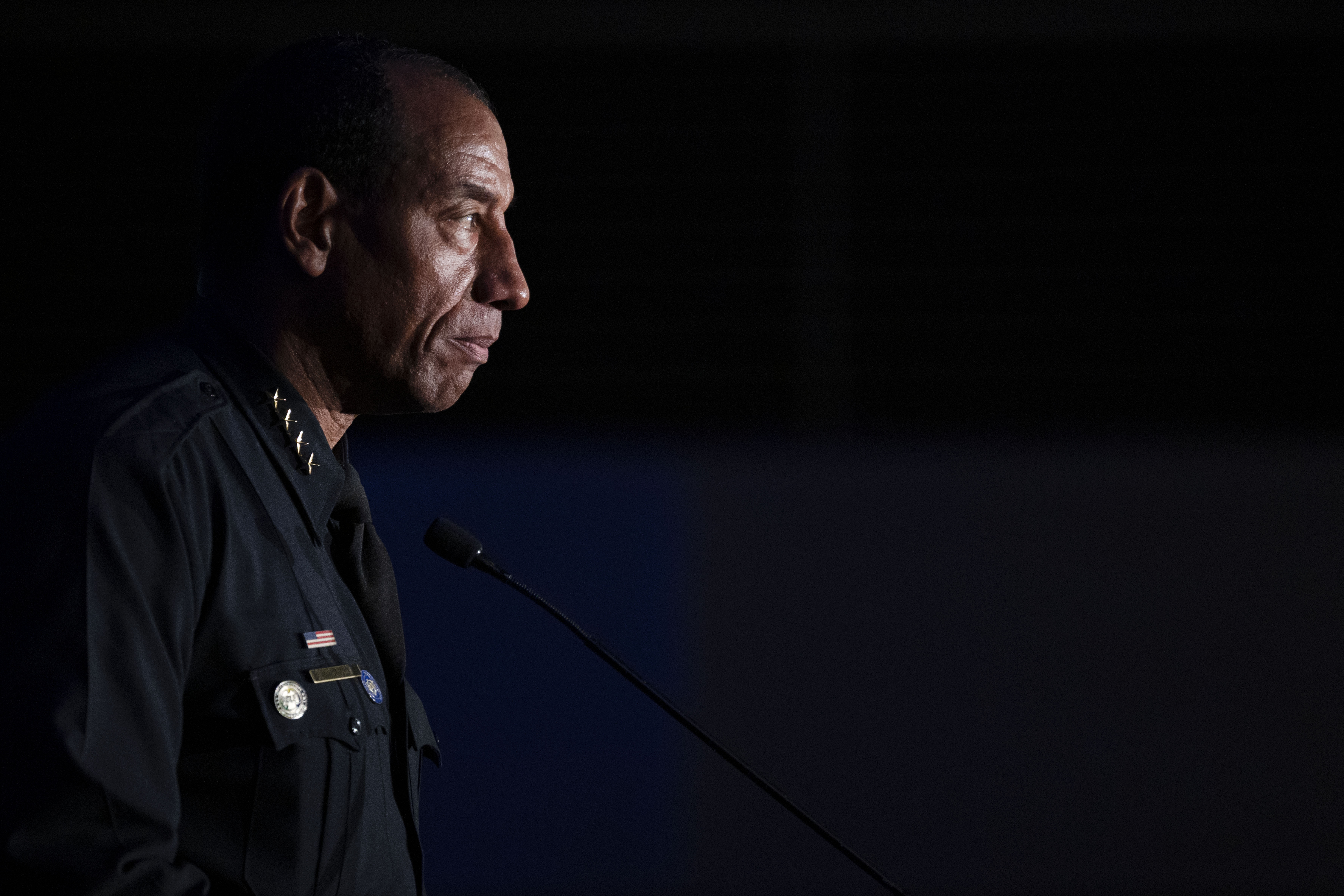 Denver Police Department chief of police Ron Thomas gives brief remarks during the Denver Police Foundation’s Honor Our Heroes Luncheon on Wednesday, Oct. 19, 2022, at the Hyatt Regency Denver At Colorado Convention Center in Denver, Colo. (Timothy Hurst/The Gazette) (TimHursttim.hurst@gazette.comhttps://secure.gravatar.com/avatar/aca82bd62b4ee425c598527cd6faa1b1?d=mm&r=g)