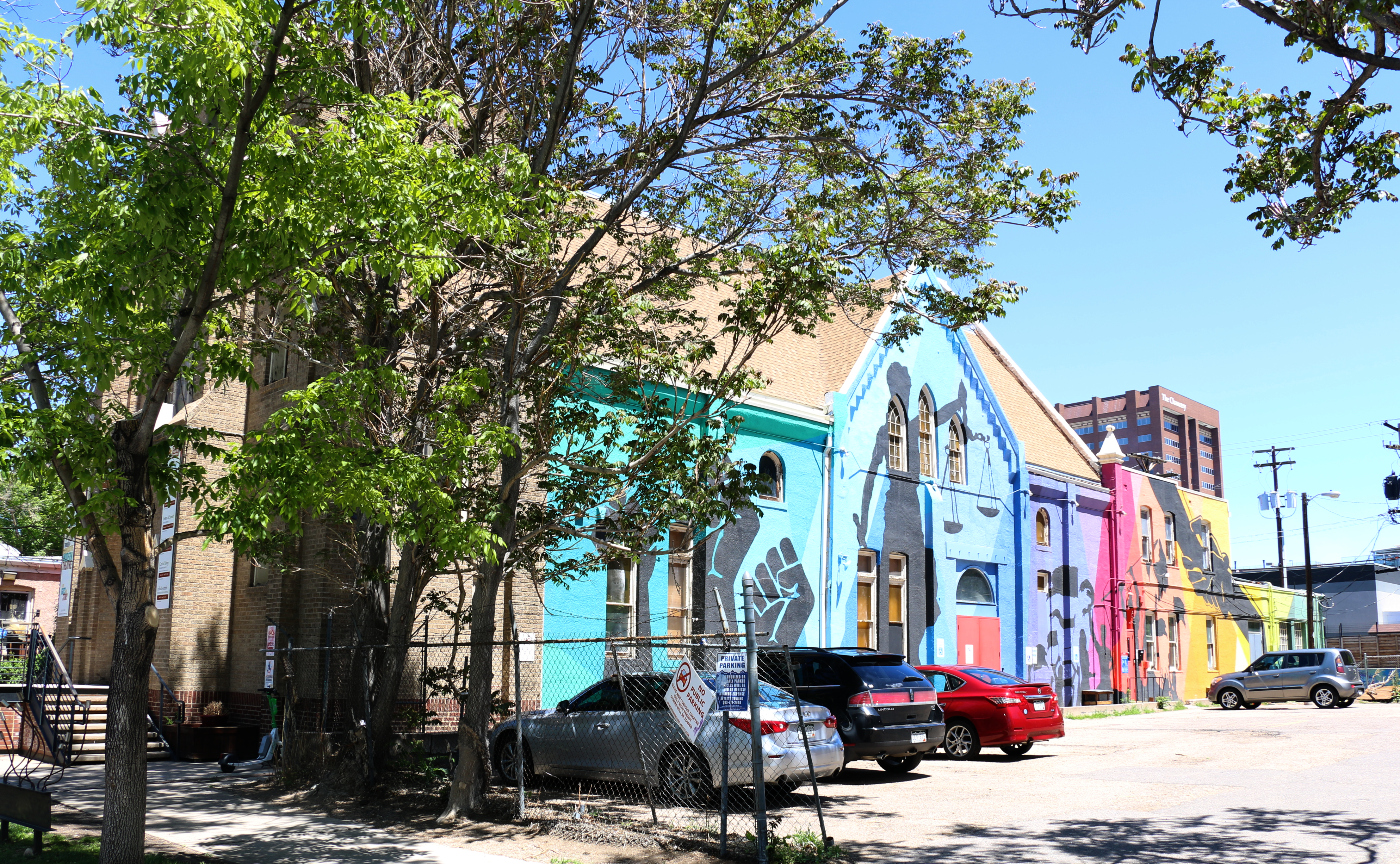 A look at the south side of the Acoma Center, longtime home to Denver's Curious Theatre Company, at 1080 Acoma St. The building is being put up for sale, casting the future of the company in doubt. (John Moore, Denver Gazette)