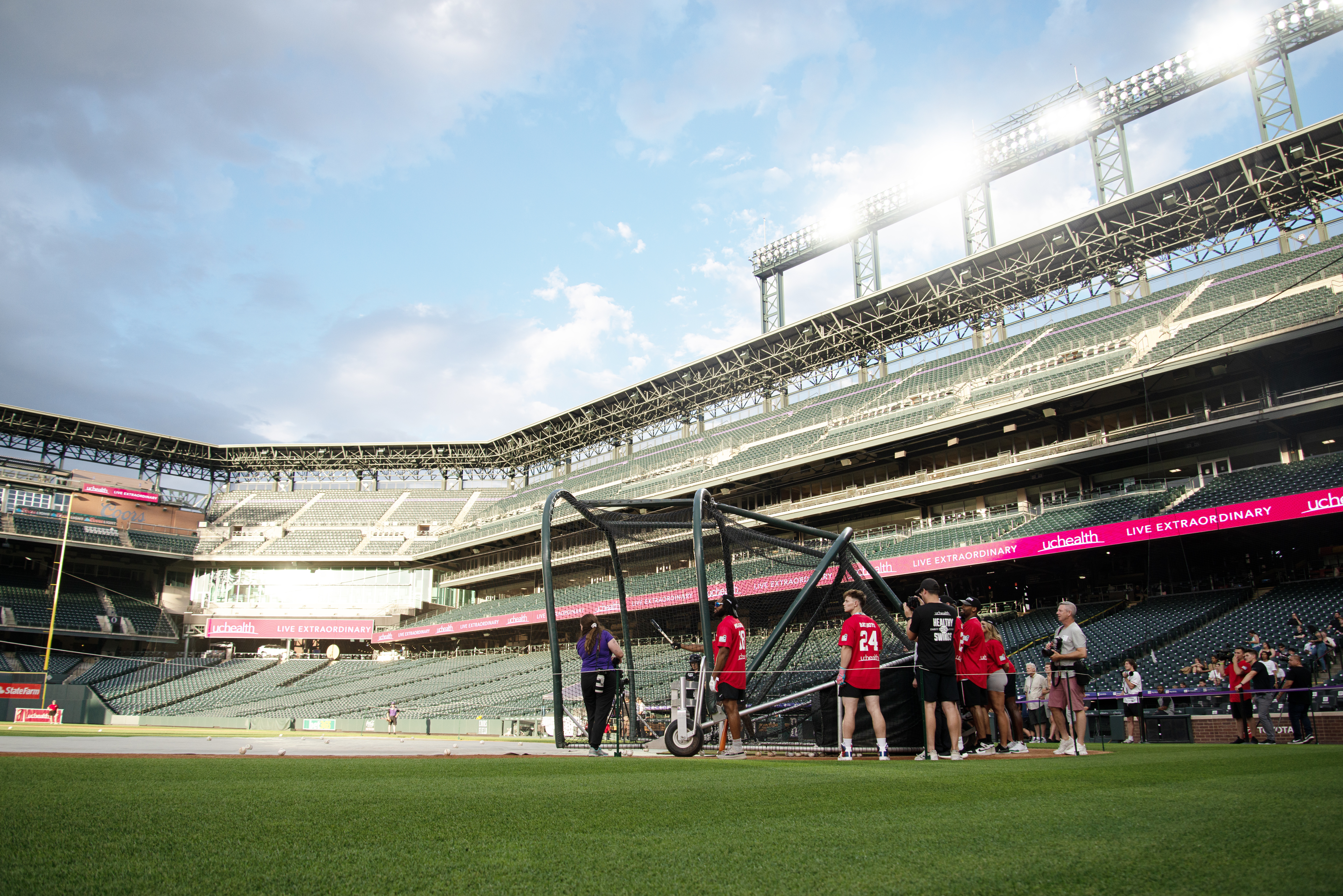 Broncos players swing for the fences to raise $120,000 for veteran mental health
