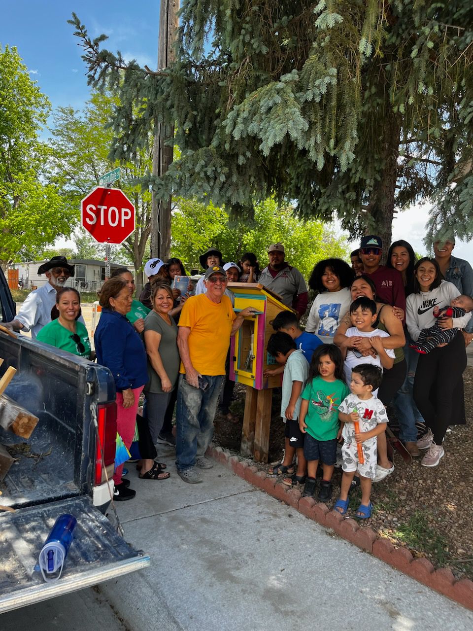 Schnell has installed 101 free libraries around the world including this one in Dacono, Colorado, population 6600. He got a call from Lupito Cardoza for help when she realized that voters had turned down a ballot initiative to be included in the High Plains Library District. (Courtesy photo, Russ Schnell)