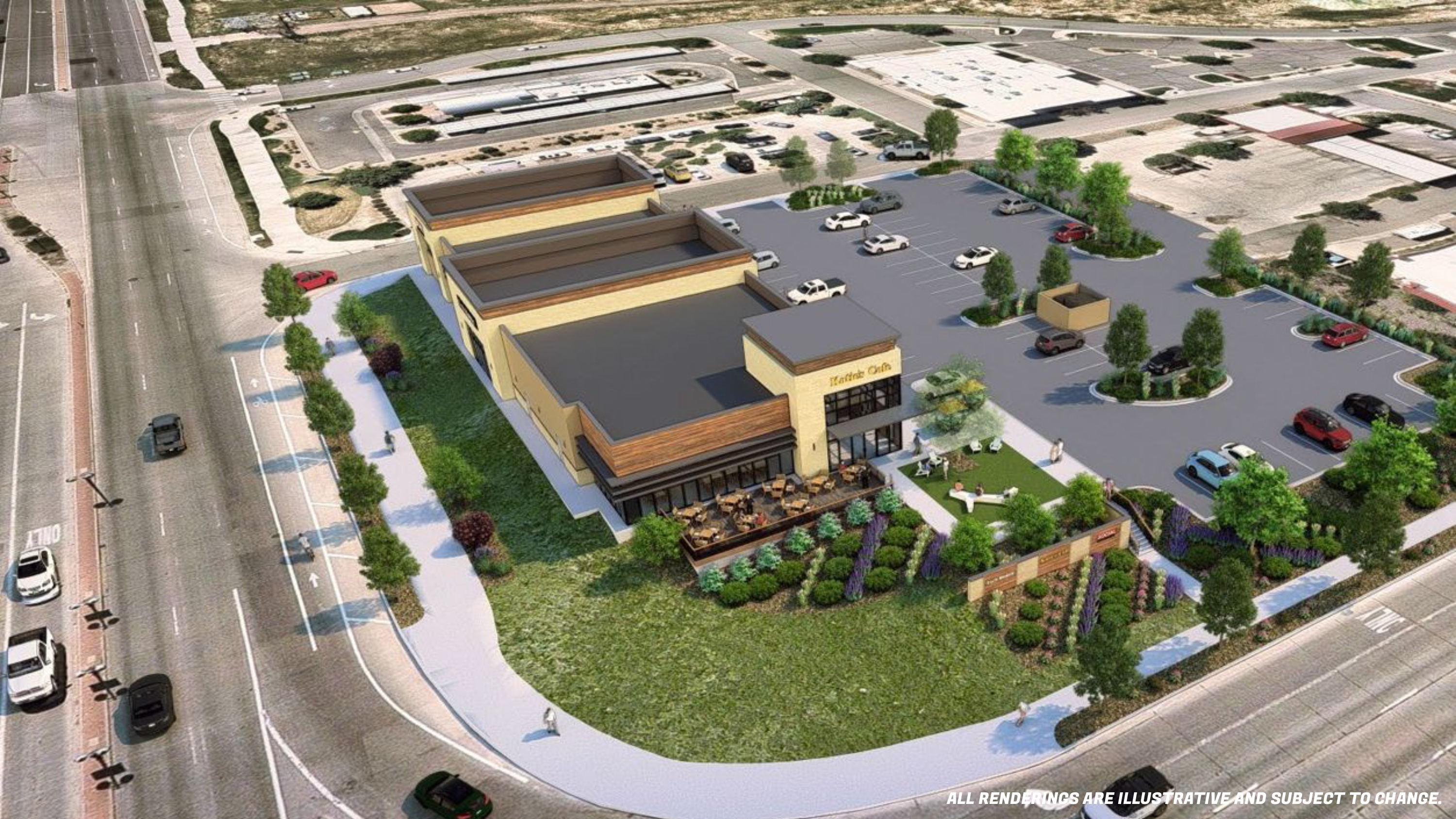Artist's rendering of a proposed new dispensary Social Cannabis in Commerce City off 104th Avenue and Tower Roads in the Reunion neighborhood. (Social Cannabis package to Commerce City Council)