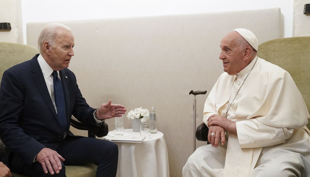 Biden meets with Pope Francis at G7 in Italy