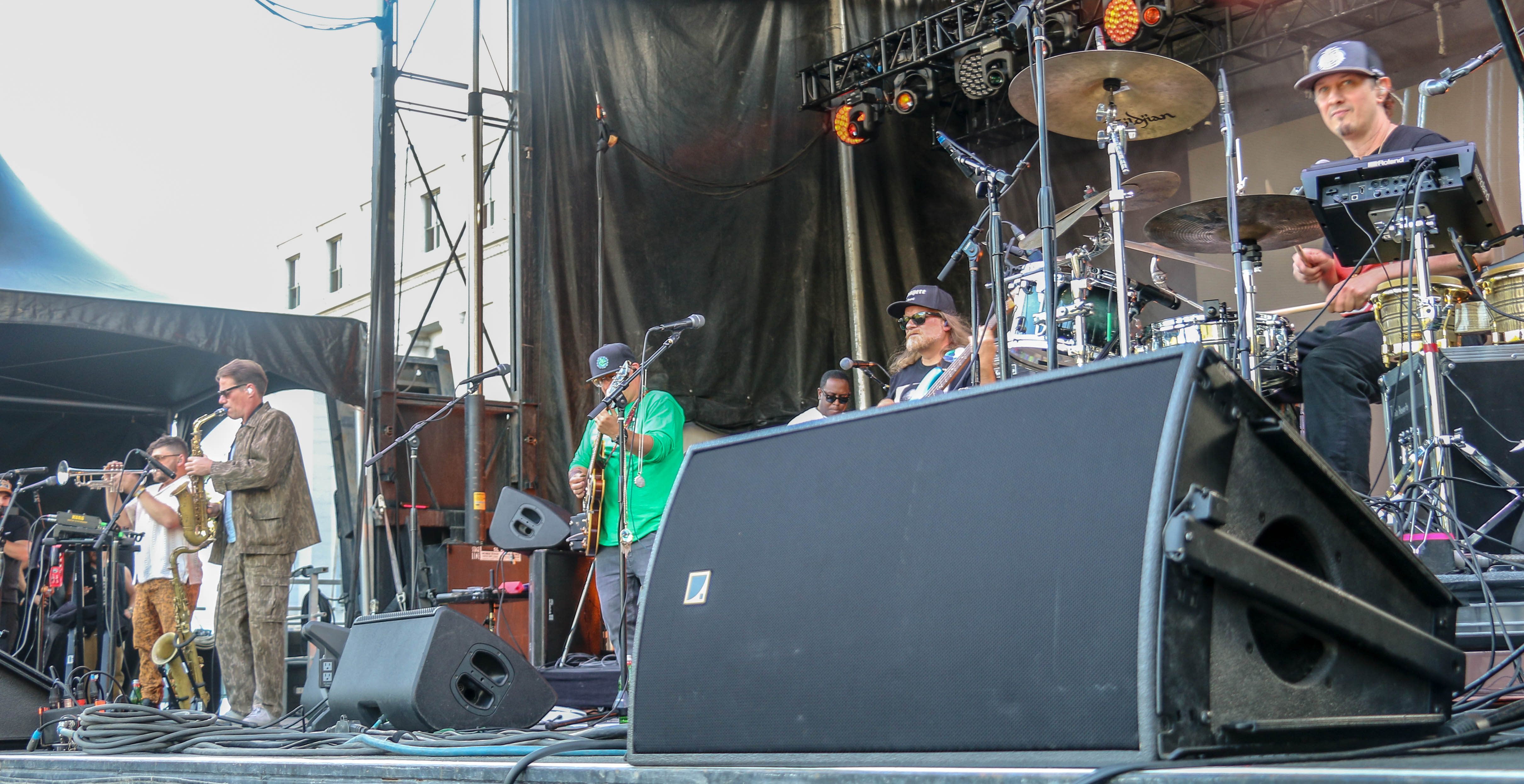 Lettuce performs in Civic Center Park for the inaugural Outside Festival on Saturday, June 1, 2024. (John Moore)