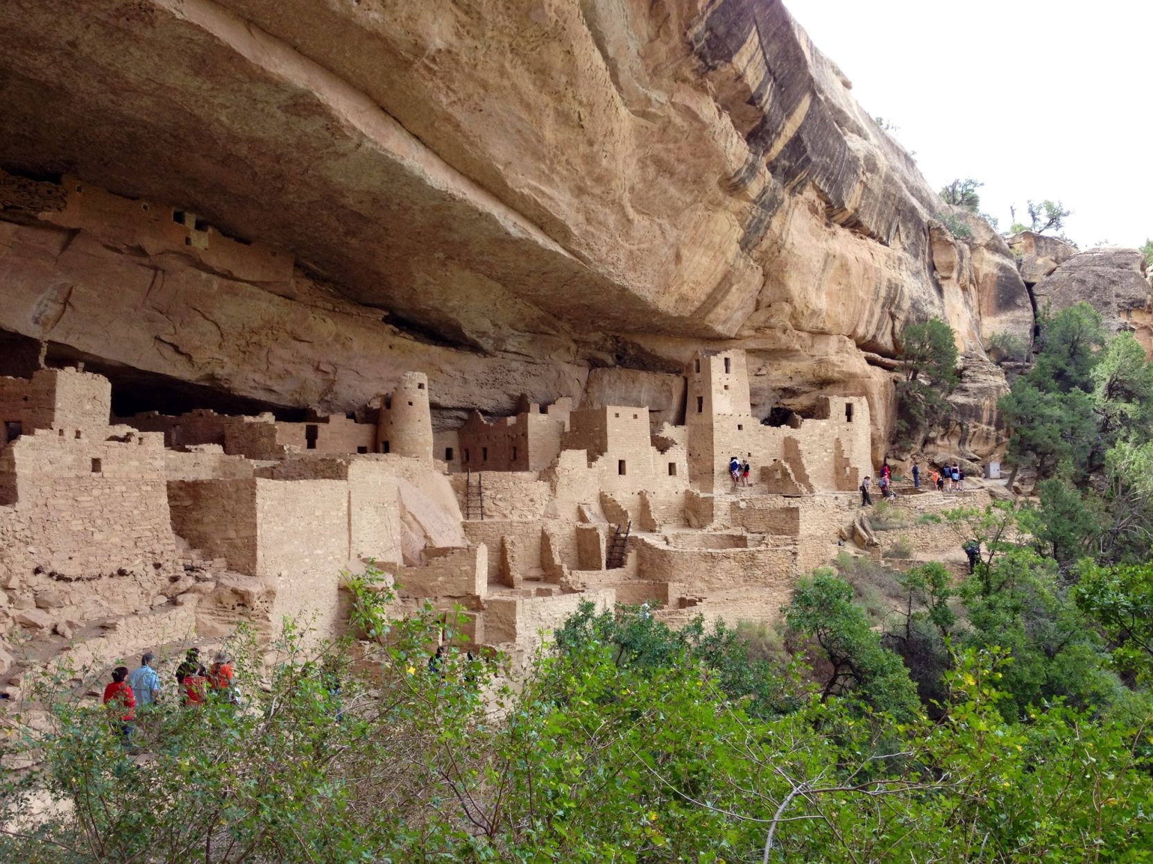 This August 2012 photo shows Cliff Palace at Mesa Verde National Park in southwestern Colorado. Ancestral Puebloans built vast cliff dwellings here, starting about 1200 AD, and then abandoned them 100 years later. The park is featured in the new travel series “Trails & Trailblazers.” (the associated press)