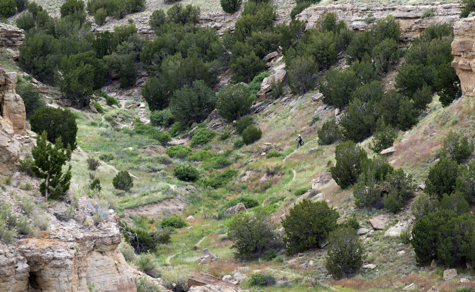A mountain biker rides the Skull Canyon Trail, rated difficult near the South Shore Marina in Lake Pueblo State Park. (Christian Murdock, The Gazette file)