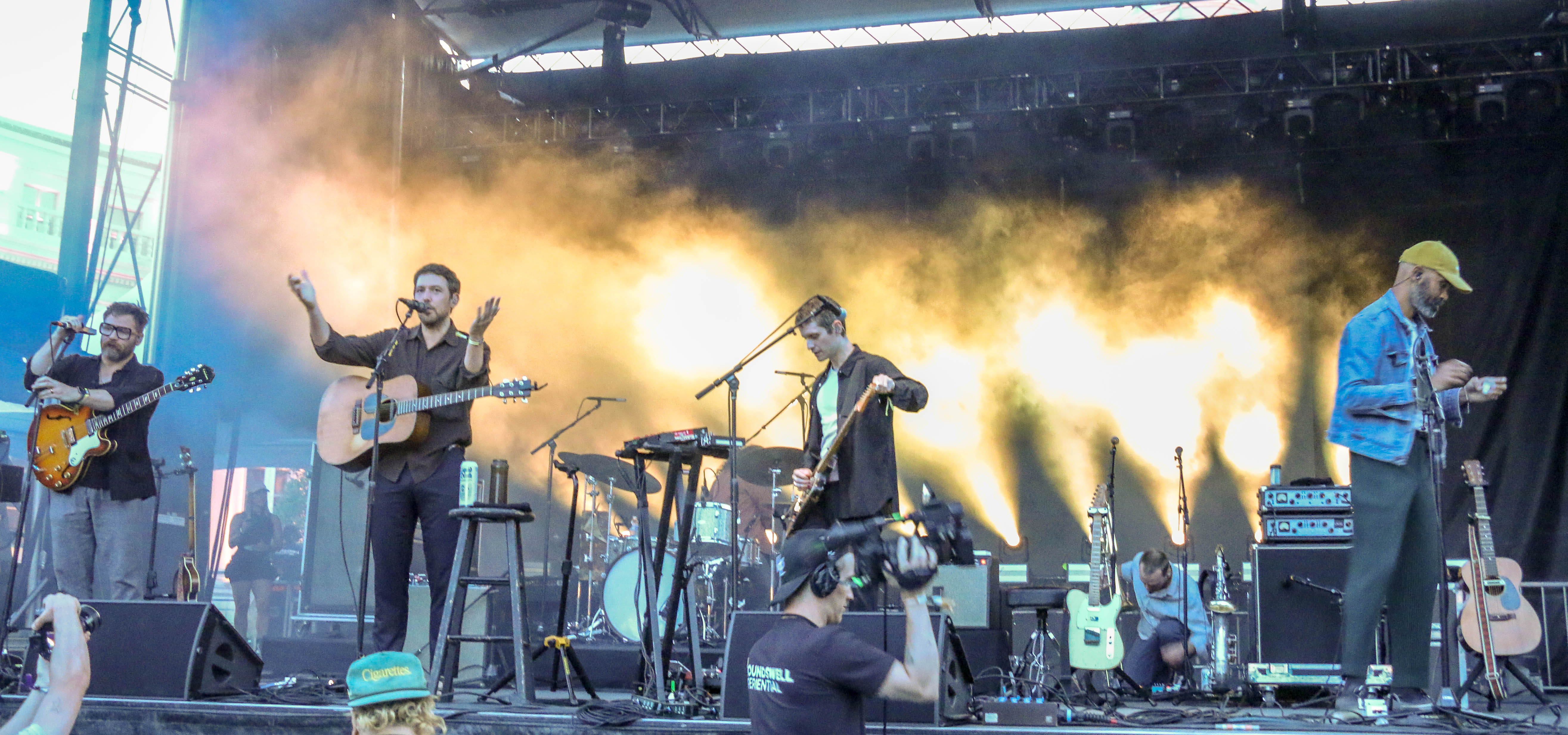 Fleet Foxes perform in Civic Center Park for the inaugural Outside Festival on Sunday, June 2, 2024. (JOHN MOORE, THE DENVER GAZETTE)