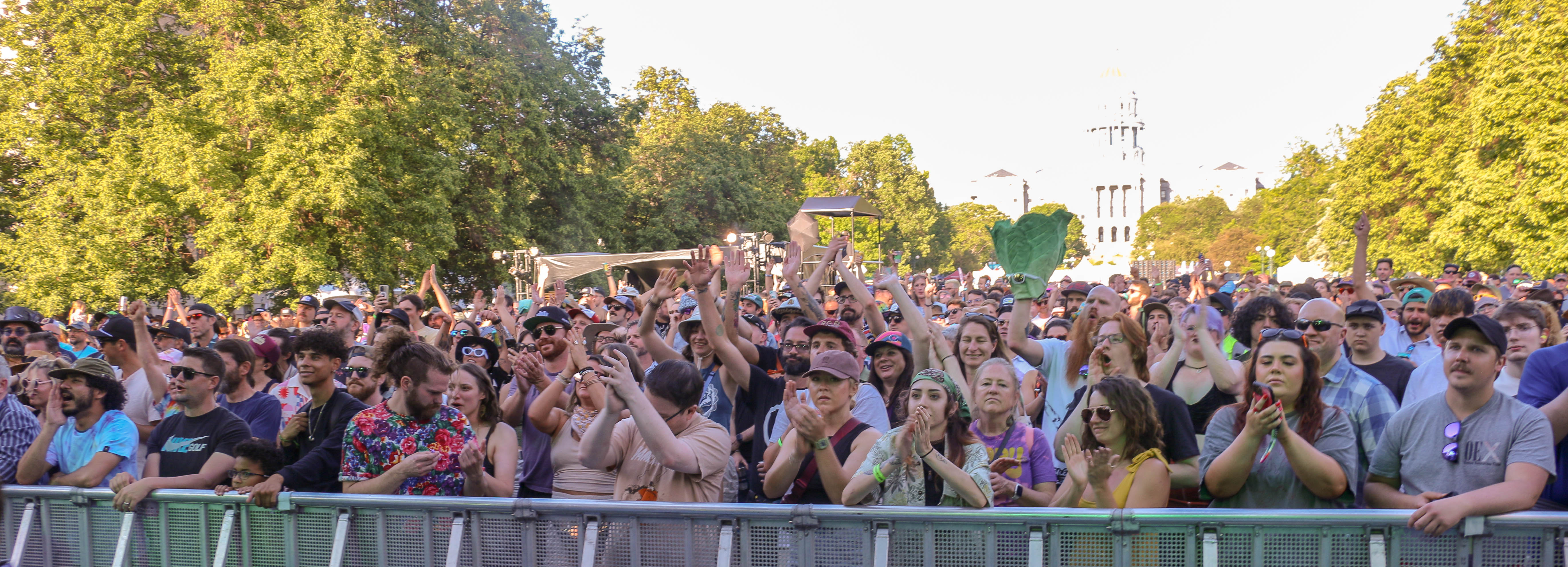 The crowd watching Lettuce perform in Civic Center Park for the inaugural Outside Festival on Saturday, June 1, 2024. (John Moore, The Denver Gazette) (John Moore)