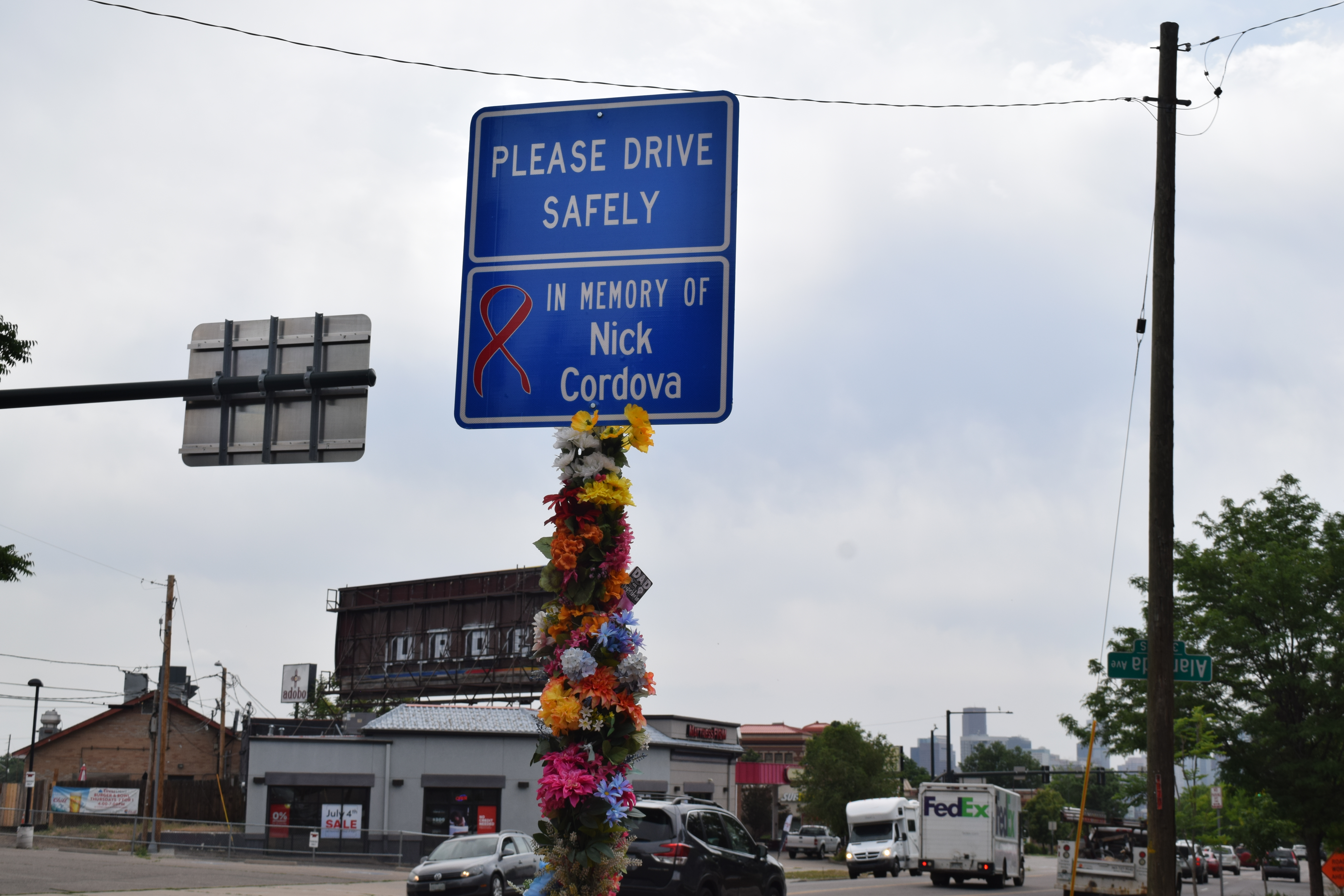 The Denver memorial sign, located at the intersection of North Speer Boulevard and North Grove Street, works as a reminder for those driving to slow down and drive safely in honor of Nick Cordova, who was killed during a hit-and-run crash in November. (SageKelleyJefferson County Reportersage.kelley@denvergazette.comhttps://denvergazette.com/content/tncms/avatars/e/5f/457/e5f45740-2717-11ee-85b2-ab80f2d36252.5b966c1d2ce4987987665d57c237eda4.png)