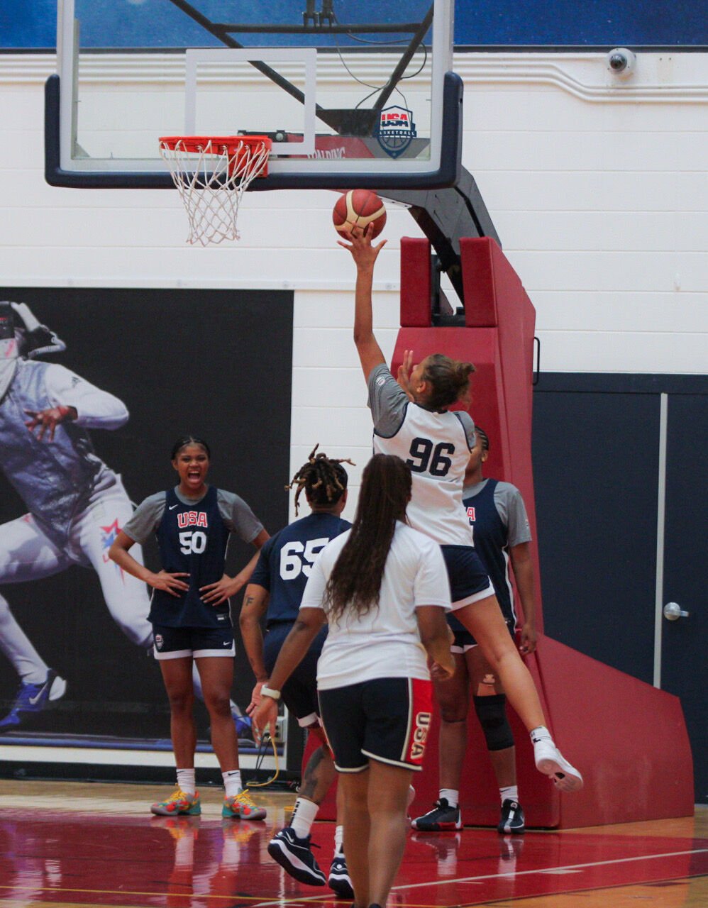 Grandview High School’s Sienna Betts lays in the ball during the U18 training camp at the U.S. Olympic & Paralympic Center on Sunday in Colorado Springs. (marcus.hill@gazette.comhttps://secure.gravatar.com/avatar/0c9378738333374e5590886e4d4a0493?d=mm&r=g)