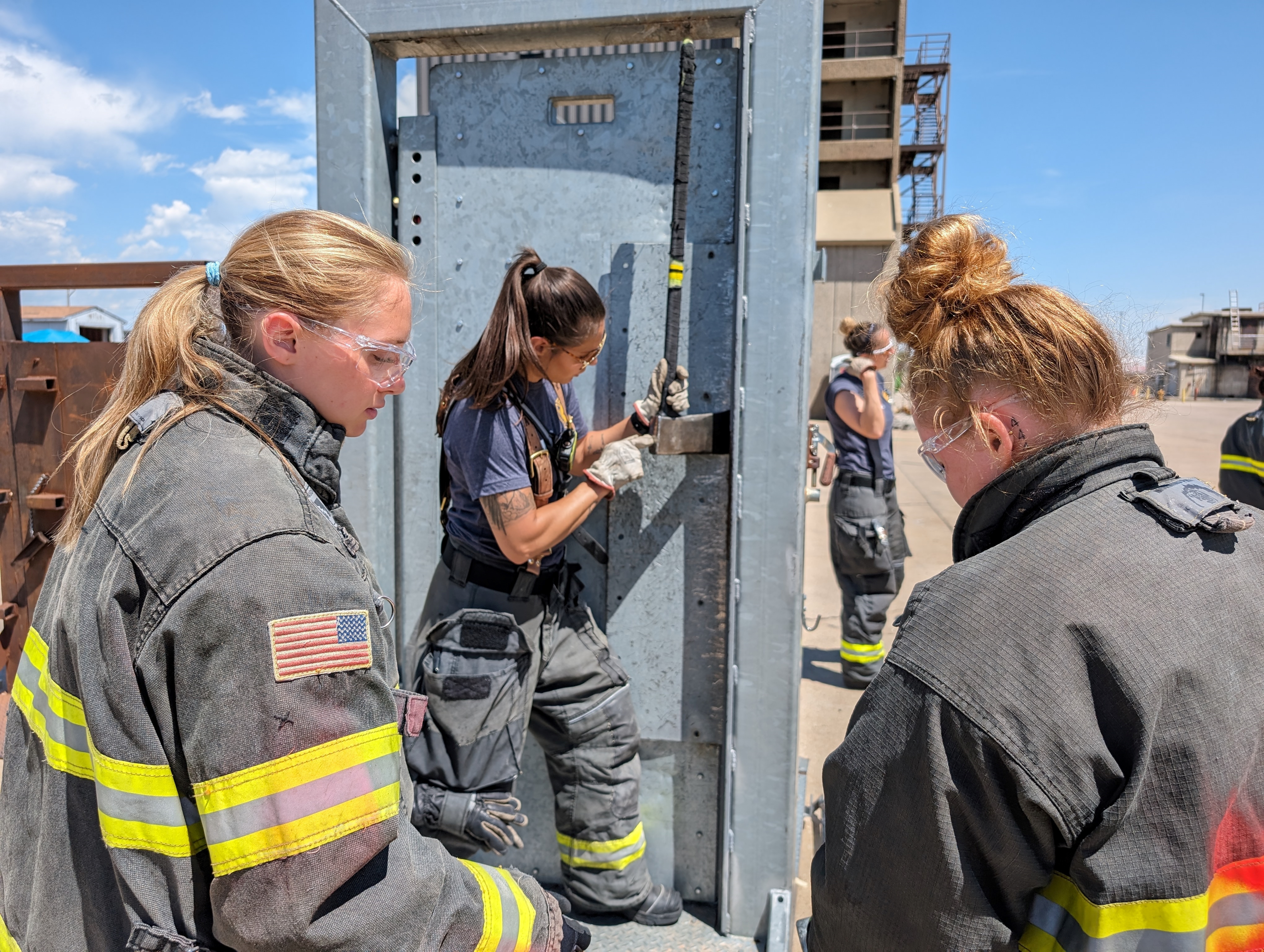 Women of all ages watch a firefighter open a shut door with an axe, just one of the firefighting career examples shown at Project Ignite on Saturday. “It feels amazing to be proving people wrong,” 19-year-old Jade Stone said about being one of the 9% of women in the firefighting field. (SageKelleyJefferson County Reportersage.kelley@denvergazette.comhttps://denvergazette.com/content/tncms/avatars/e/5f/457/e5f45740-2717-11ee-85b2-ab80f2d36252.5b966c1d2ce4987987665d57c237eda4.png)