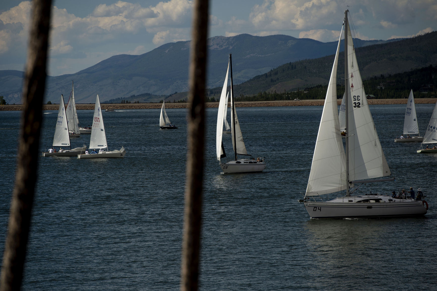 Sailboats skim across Dillon Reservoir in Summit County on Saturday, Aug. 3, 2019. (The Gazette file)
