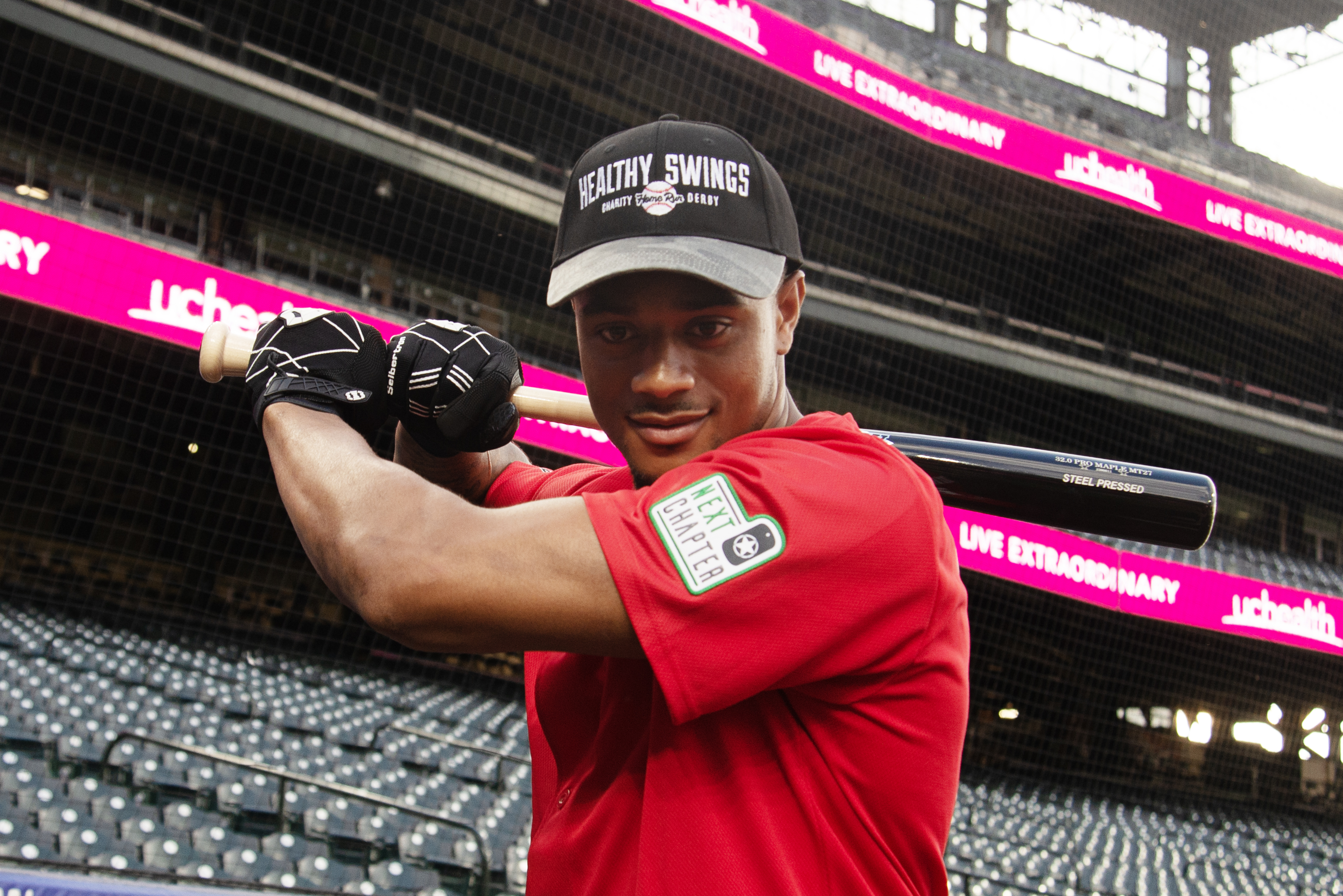 Denver Broncos cornerback Pat Surtain II tests out different bats before stepping up to the plate in the UCHealth 'Healthy Swings' home run derby for charity at Coors Field on Wednesday, June 12, 2024. (TomHellauerMultimedia Producertom.hellauer@denvergazette.comhttps://denvergazette.com/content/tncms/avatars/f/9e/622/f9e6228a-3b6b-11ed-bf10-fbb71fa8e421.f54b911252c540f1d61709edc4727a39.png)