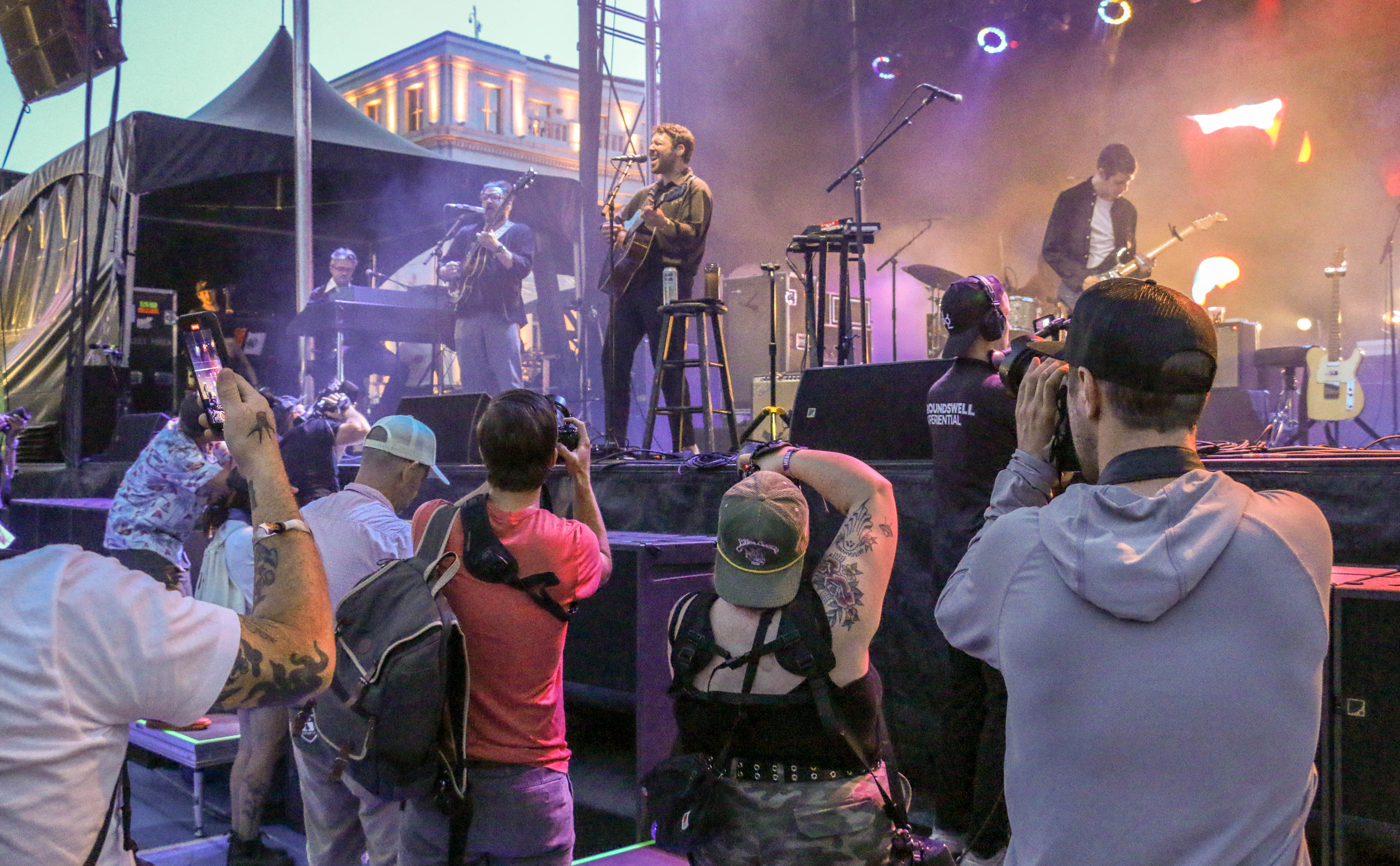 Fleet Foxes perform in Civic Center Park for the inaugural Outside Festival on Sunday, June 2, 2024. (JOHN MOORE, THE DENVER GAZETTE)