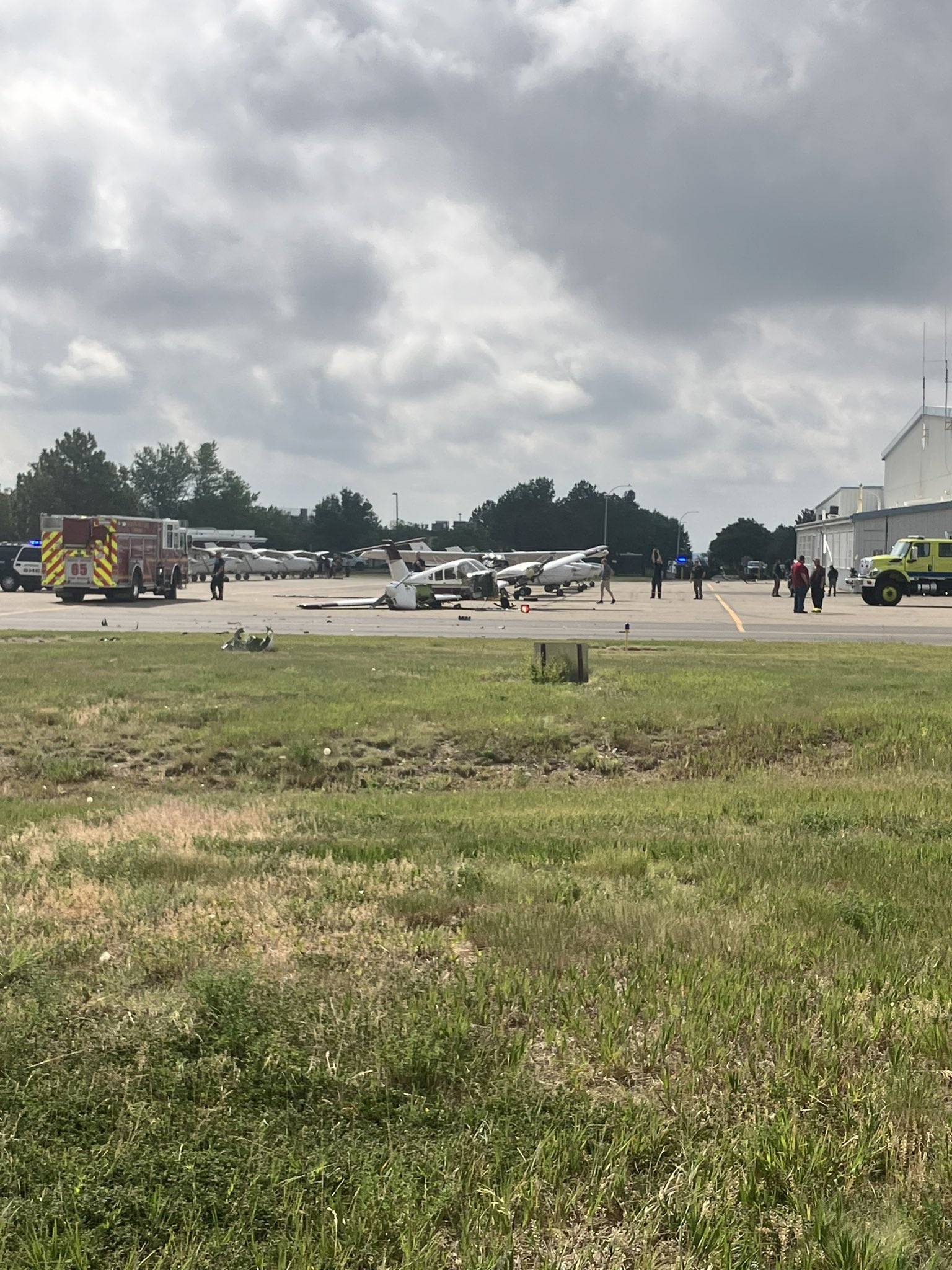 Pickup blows through JeffCo Airport security fence, damages planes