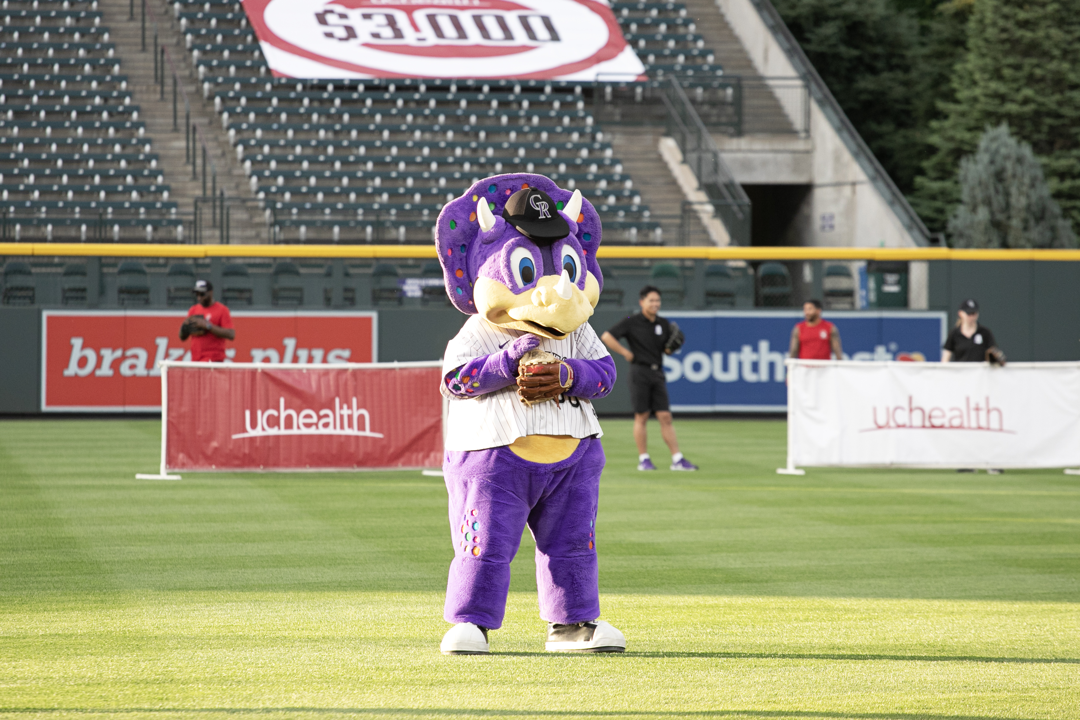 Colorado Rockies mascot Dinger takes the field during UCHealth's annual charitable home run derby 'Healthy Swings' in which several Broncos players participated at Coors Field on Wednesday, June 12, 2024. (TomHellauerMultimedia Producertom.hellauer@denvergazette.comhttps://denvergazette.com/content/tncms/avatars/f/9e/622/f9e6228a-3b6b-11ed-bf10-fbb71fa8e421.f54b911252c540f1d61709edc4727a39.png)