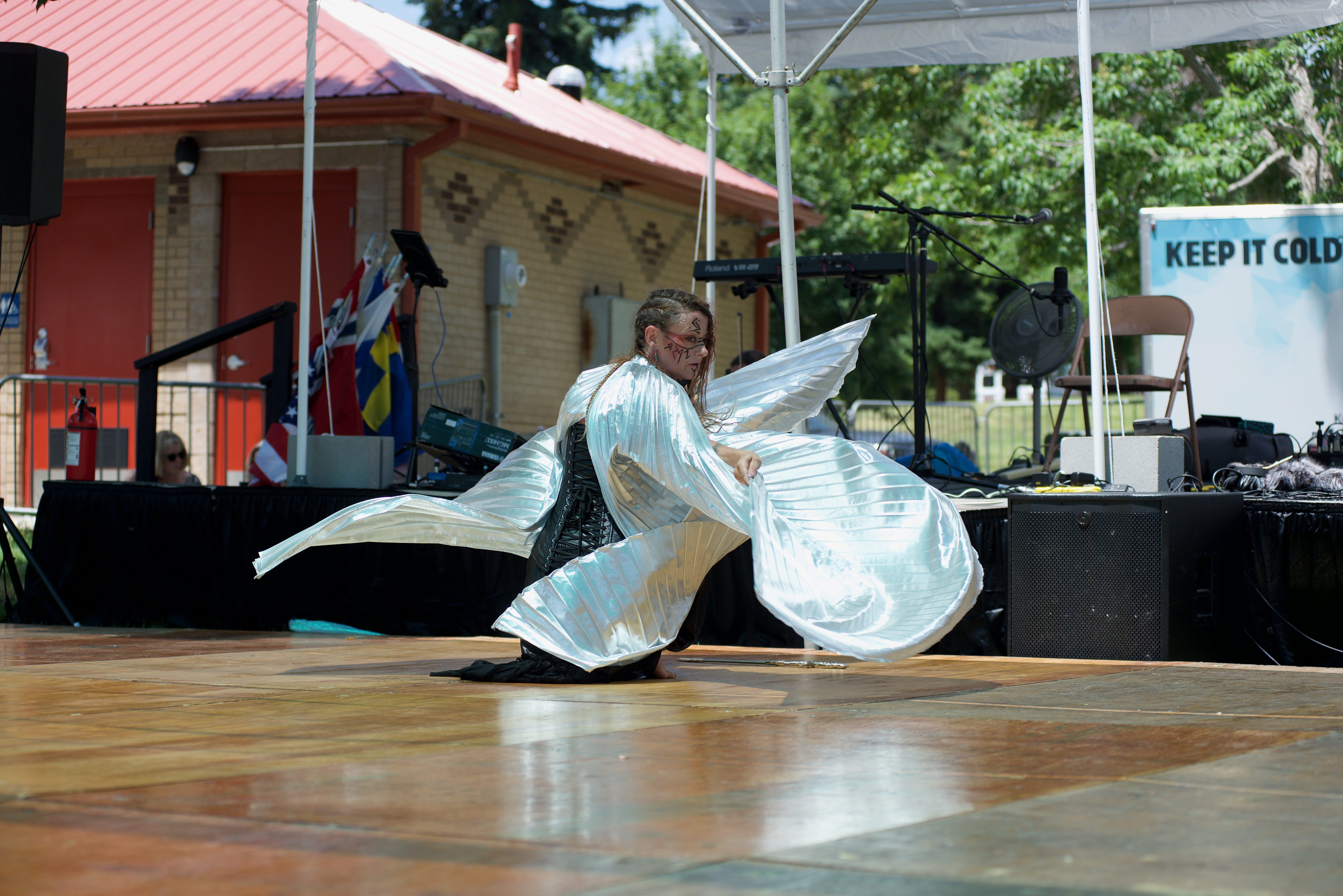 A performer from the Valkyrie Dance Collective performs at Golden's Scandinavian Midsummer Festival on June 16, 2024. (Alex Edwards/The Denver Gazette) (AlexanderEdwardsBusiness Reporteralex.edwards@gazette.comhttps://secure.gravatar.com/avatar/dbaa50cc8a9183e280c297e3afa72ace?d=mm&r=g)