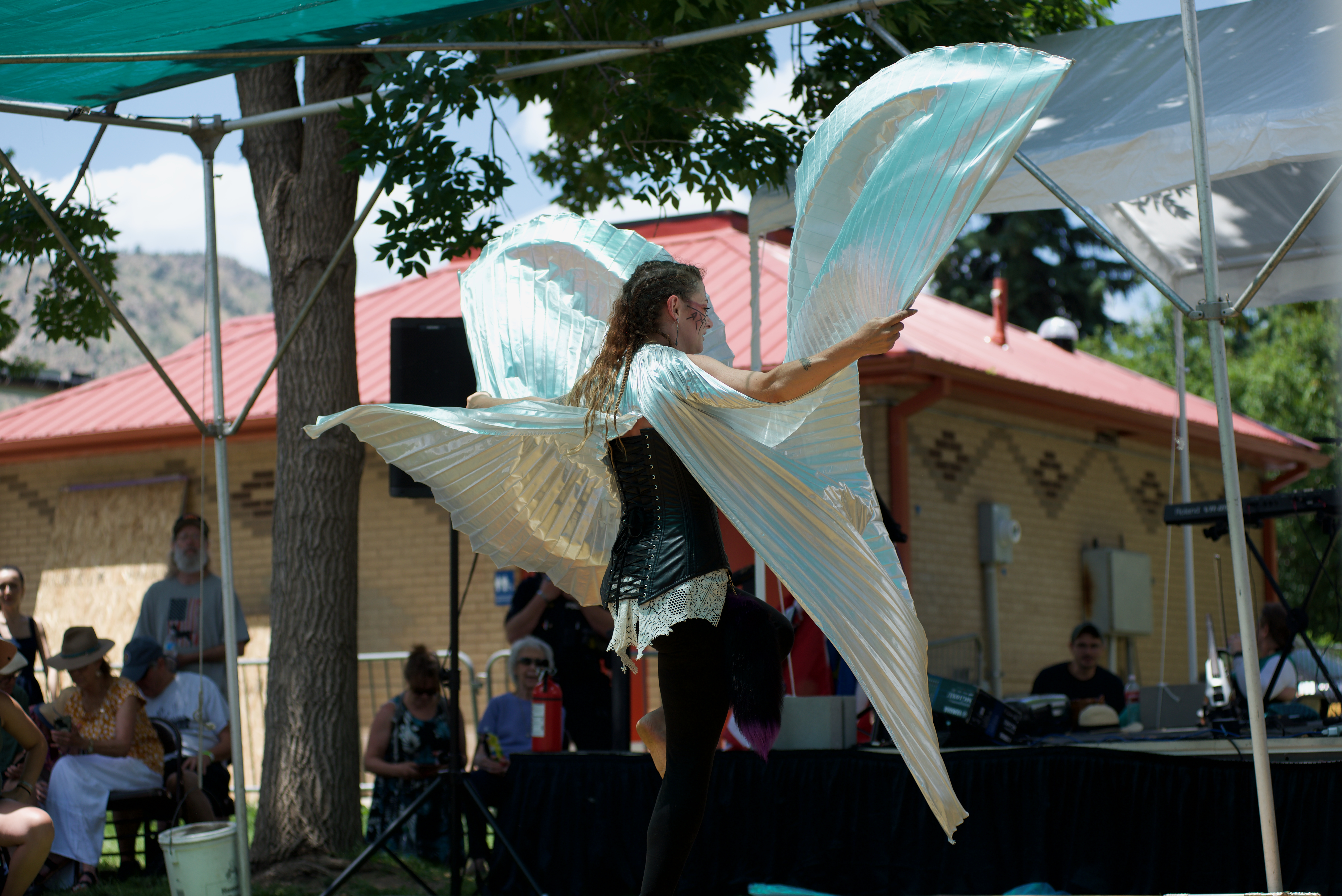 A member of the Valkyrie Dance Collective performs at the Golden Midsummer Scandinavian Festival on June 16, 2024. (Alex Edwards) (AlexanderEdwardsBusiness Reporteralex.edwards@gazette.comhttps://secure.gravatar.com/avatar/dbaa50cc8a9183e280c297e3afa72ace?d=mm&r=g)