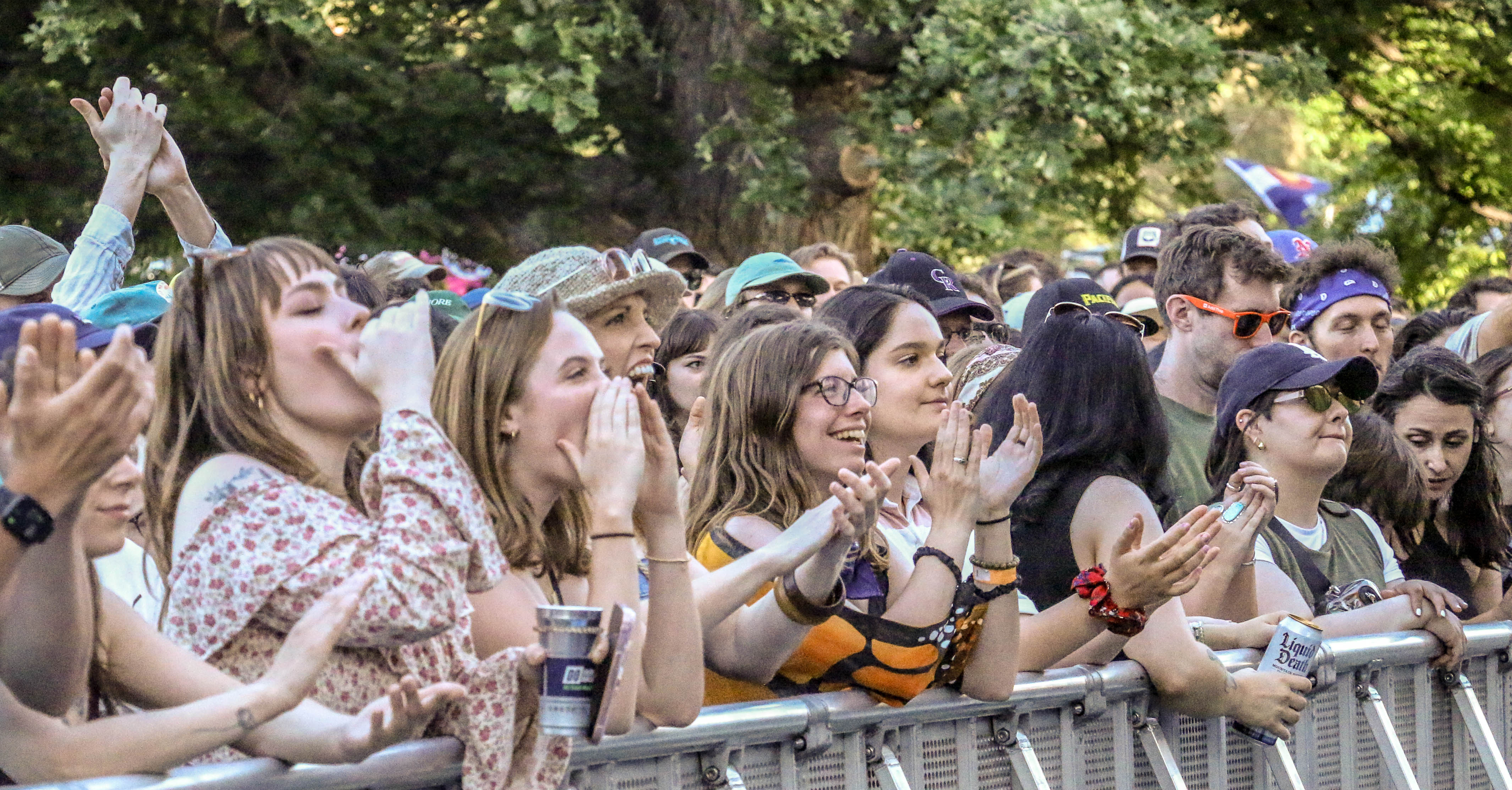 The crowd as Andrew Bird performs in Civic Center Park for the inaugural Outside Festival on Sunday, June 2, 2024. (JOHN MOORE, THE DENVER GAZETTE)