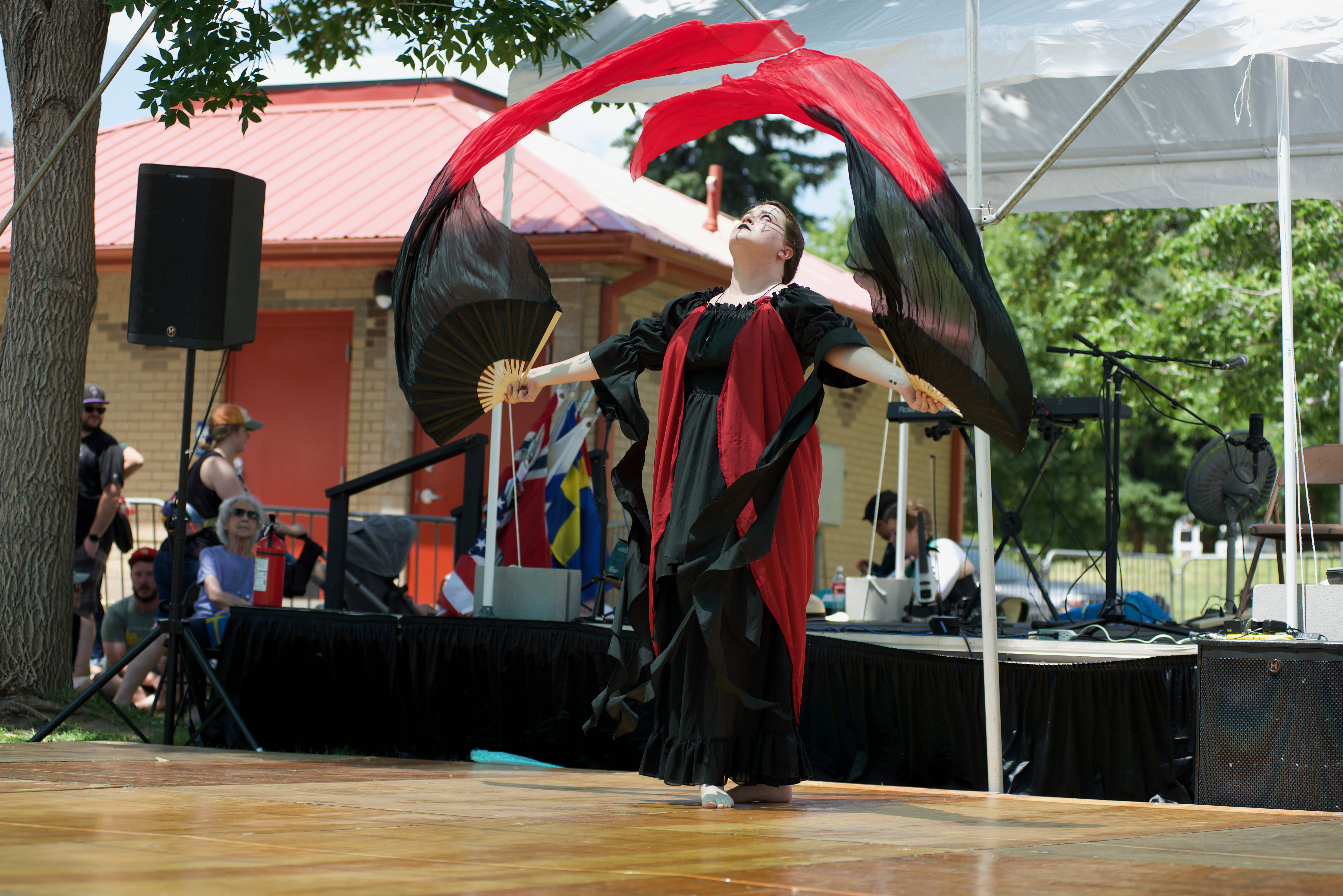 A member of the Valkyrie Dance Collective performs at the Golden Midsummer Scandinavian Festival on June 16, 2024. (Alex Edwards/The Denver Gazette) (AlexanderEdwardsBusiness Reporteralex.edwards@gazette.comhttps://secure.gravatar.com/avatar/dbaa50cc8a9183e280c297e3afa72ace?d=mm&r=g)
