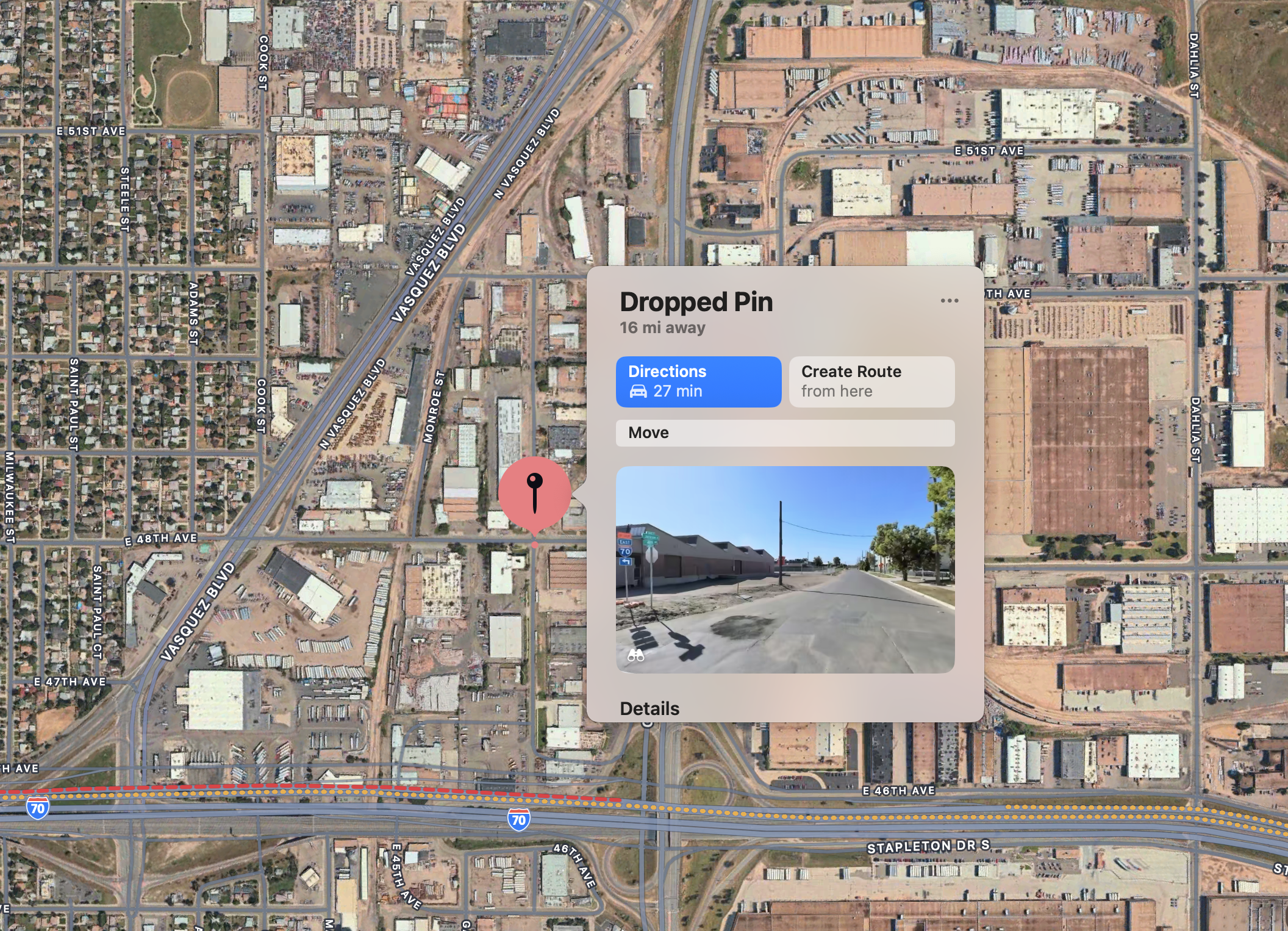 The approximate location of Monday's officer involved shooting. (Alex Edwards/The Denver Gazette) (Alex Edwards)