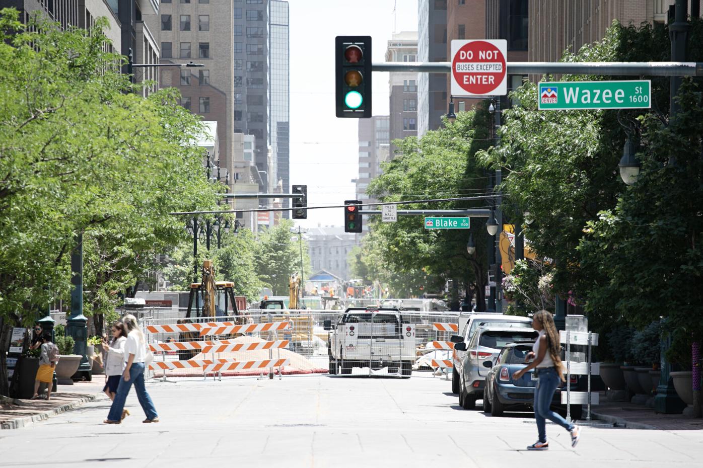 Several blocks of the 16th Street Mall no longer have fencing (copy)