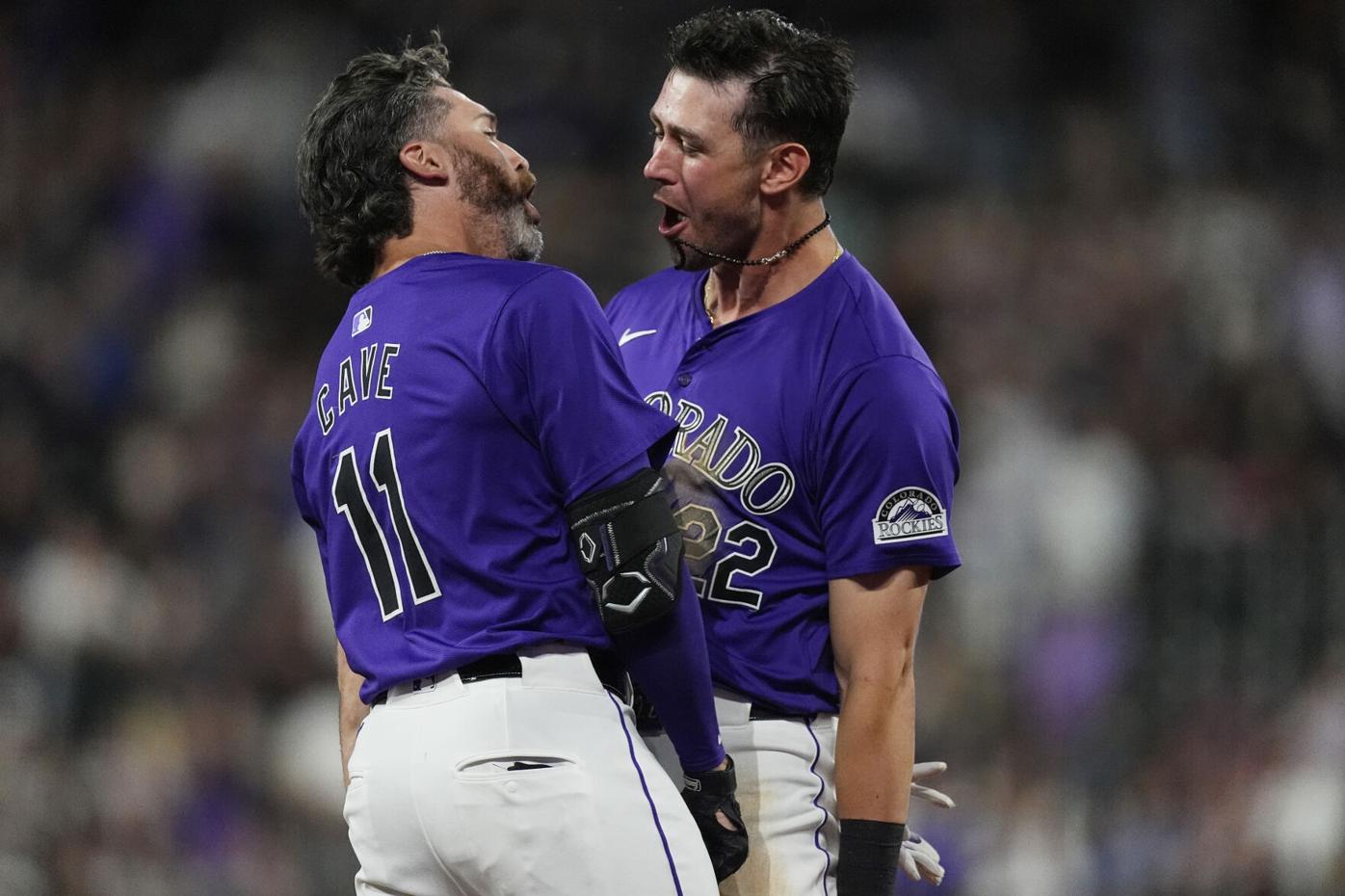 Jake Cave strengthens bond with teammates, fans with first walk-off hit to capture Rockies’ win over Brewers