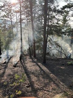 Fire reported 10 miles northwest of Monument