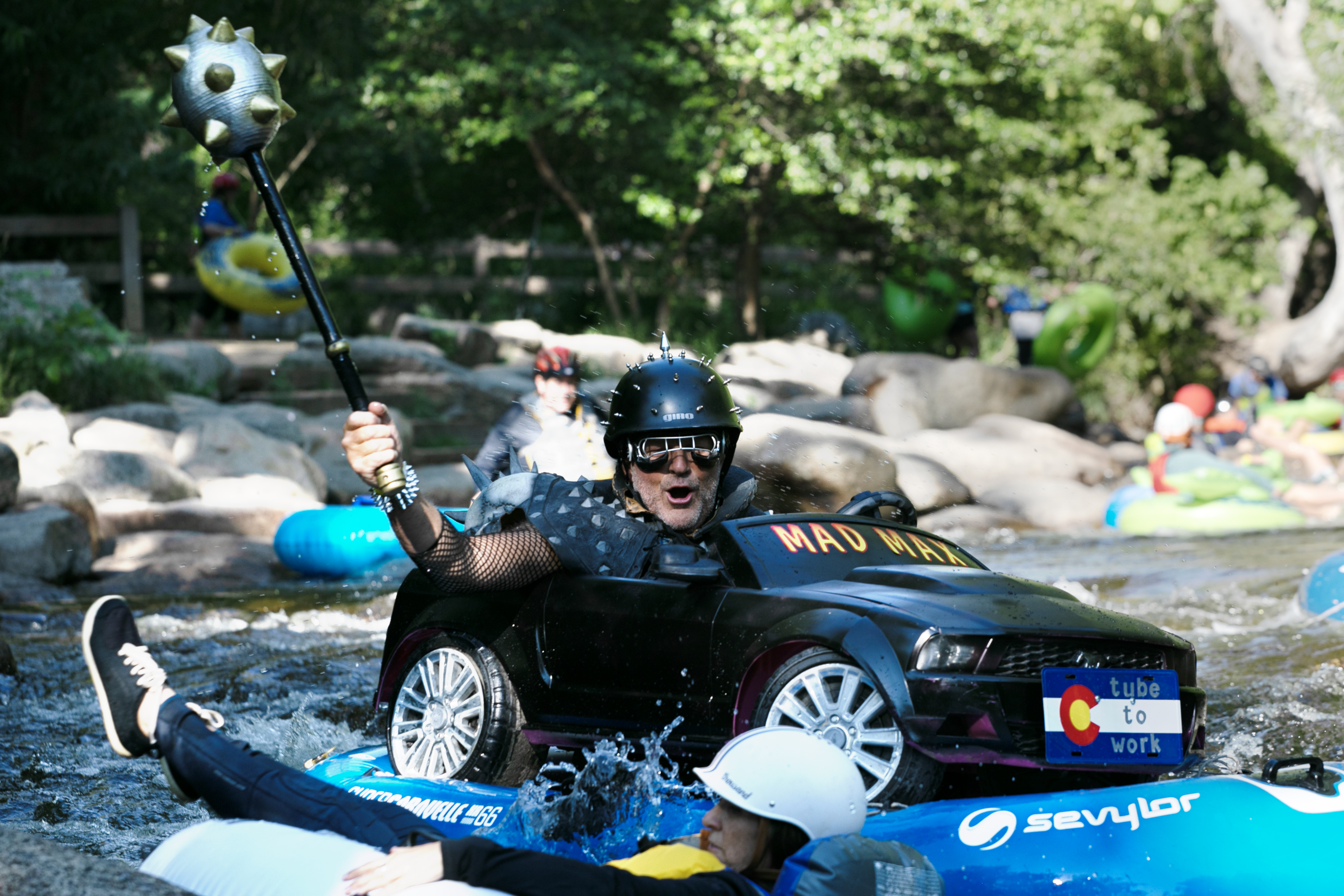 PHOTOS: ‘Tube to Work Day’ draws 400 to Boulder Creek for annual tradition