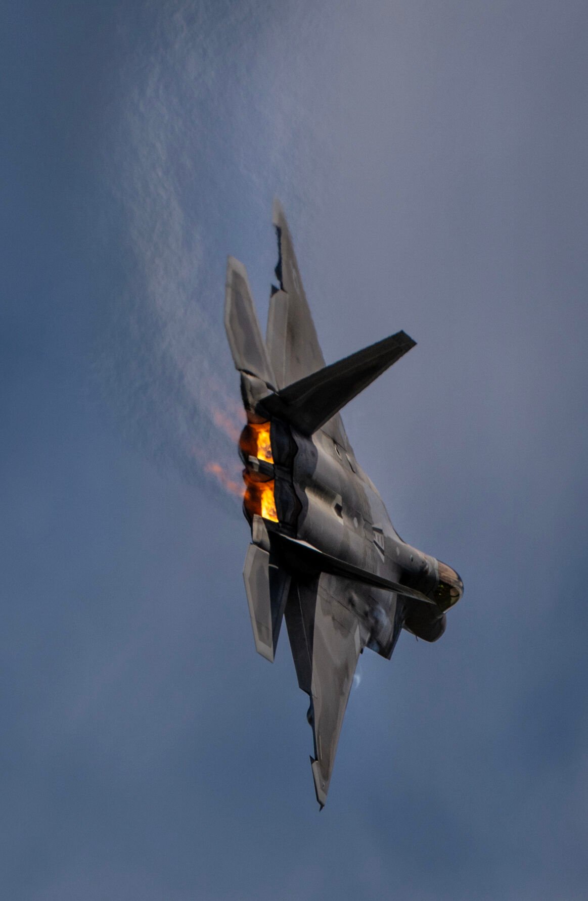 A F-22 Raptor does a demo flight at the Pikes Peak Regional Airshow at the Colorado Springs Airport on Saturday, Aug. 17, 2024. (Parker Seibold, The Gazette) (Parker Seibold, The Gazette)