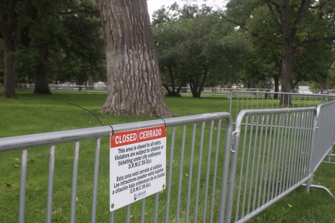 Fencing closes off open green space at La Alma Lincoln Park near the intersection of 13th Avenue and Mariposa Street on Monday, Aug. 26 in Denver, Colorado. City officials last week closed off portions of the park to deter drug dealing and violent crimes. (Noah Festenstein/The Denver Gazette) (NoahFestensteinCity Government Reporternoah.festenstein@denvergazette.comhttps://denvergazette.com/content/tncms/avatars/9/f0/326/9f032698-379f-11ee-8053-8bacbed4931f.60984dba383441d9647e0e740a08a8e6.png)