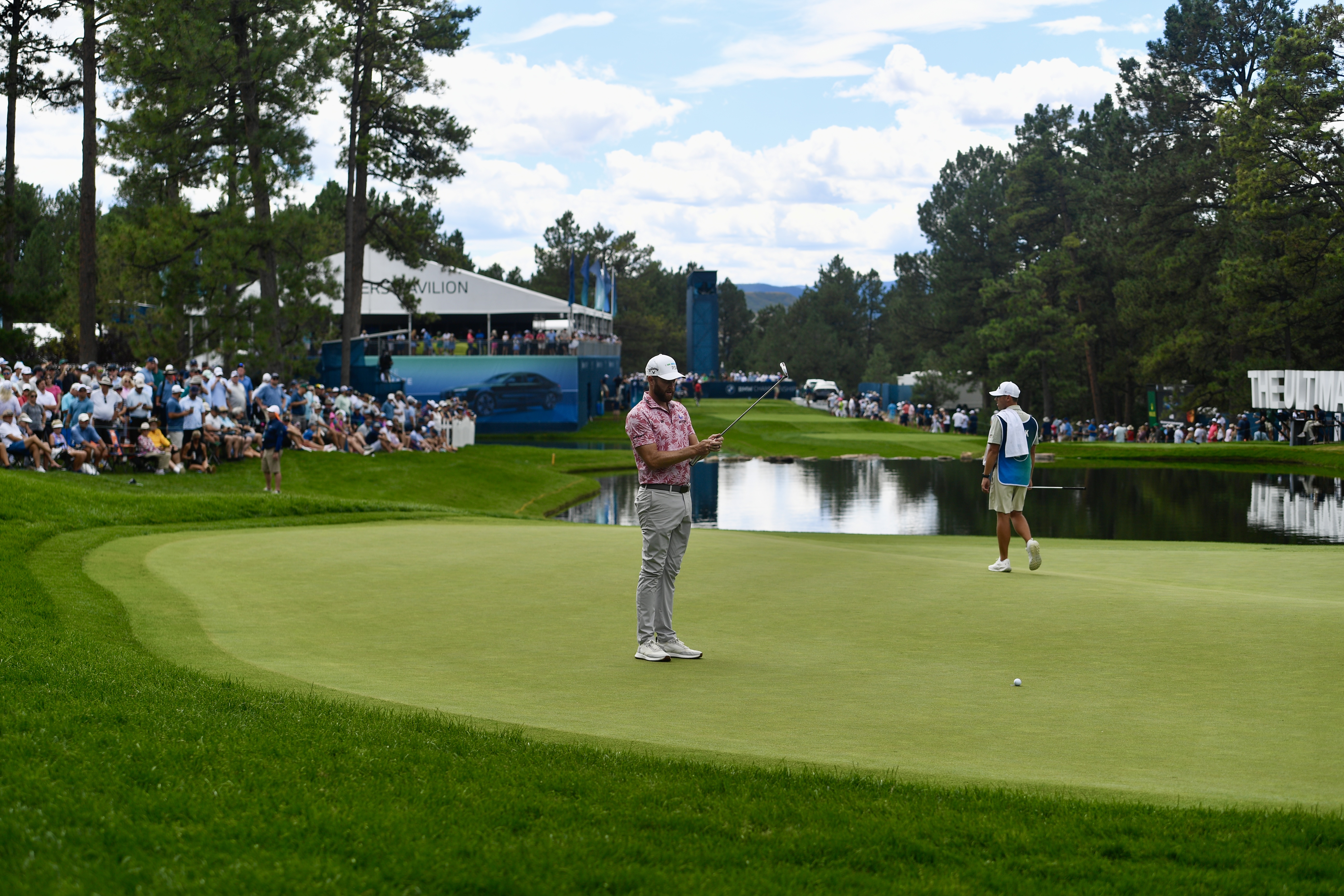 Chris Kirk prepares to putt on hole 16 at Castle Pines Golf Club during the second round of the BMW Championship on Friday, Aug. 23, 2024. (CarsonFieldcarson.field@gazette.comhttps://secure.gravatar.com/avatar/c524ef3d384945349bed78d70eb2d2cd?d=mm&r=g)