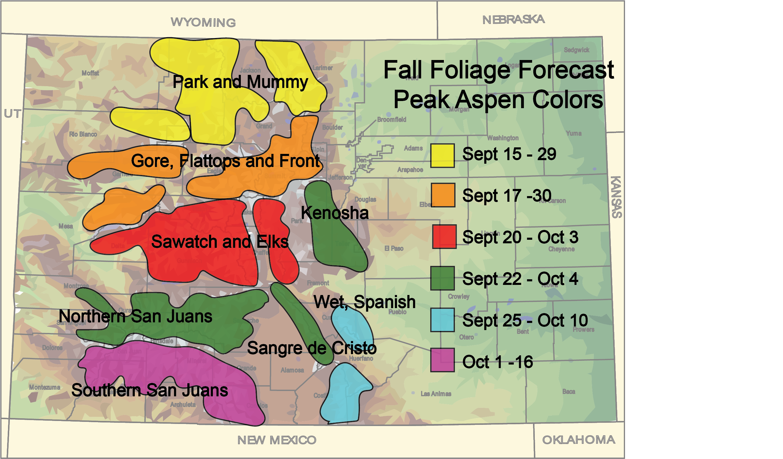 Fall colors map: When and where to see peak fall colors in Colorado this year