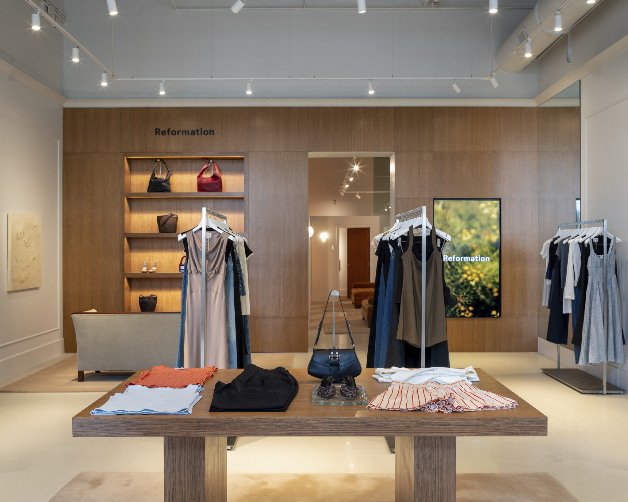Inside a Reformation store. The fashion brand opened its first Colorado store in Cherry Creek Shopping Center. (Courtesy photo, Reformation)