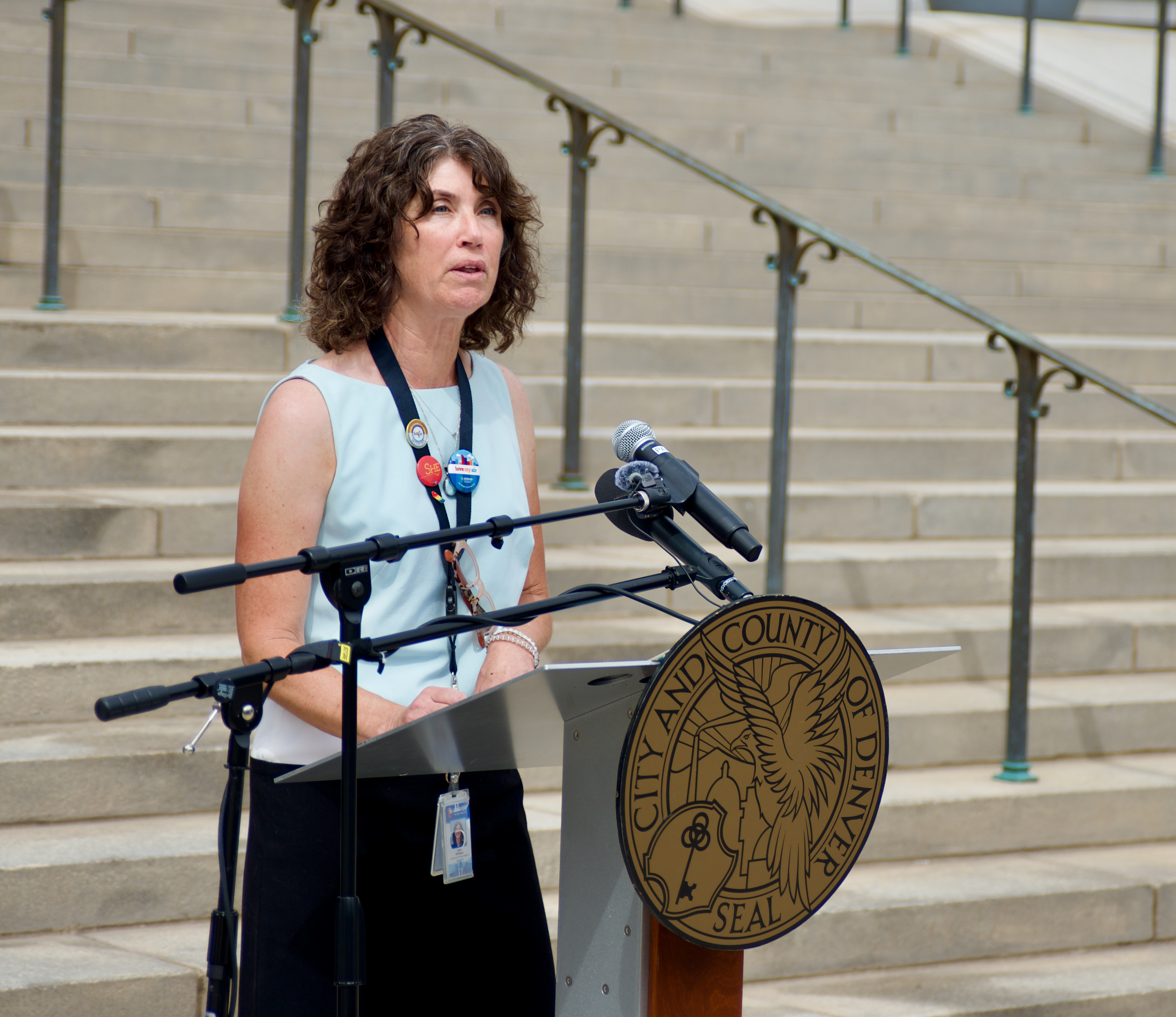 Karin McGowan, director of the Department of Public Health and the Environment, speaks to the opioid crisis in and around Denver. The city was awarded a $9 million grant to obtain data on overdoses on Monday, Aug. 26, 2024. (AlexanderEdwardsBusiness Reporteralex.edwards@gazette.comhttps://secure.gravatar.com/avatar/dbaa50cc8a9183e280c297e3afa72ace?d=mm&r=g)
