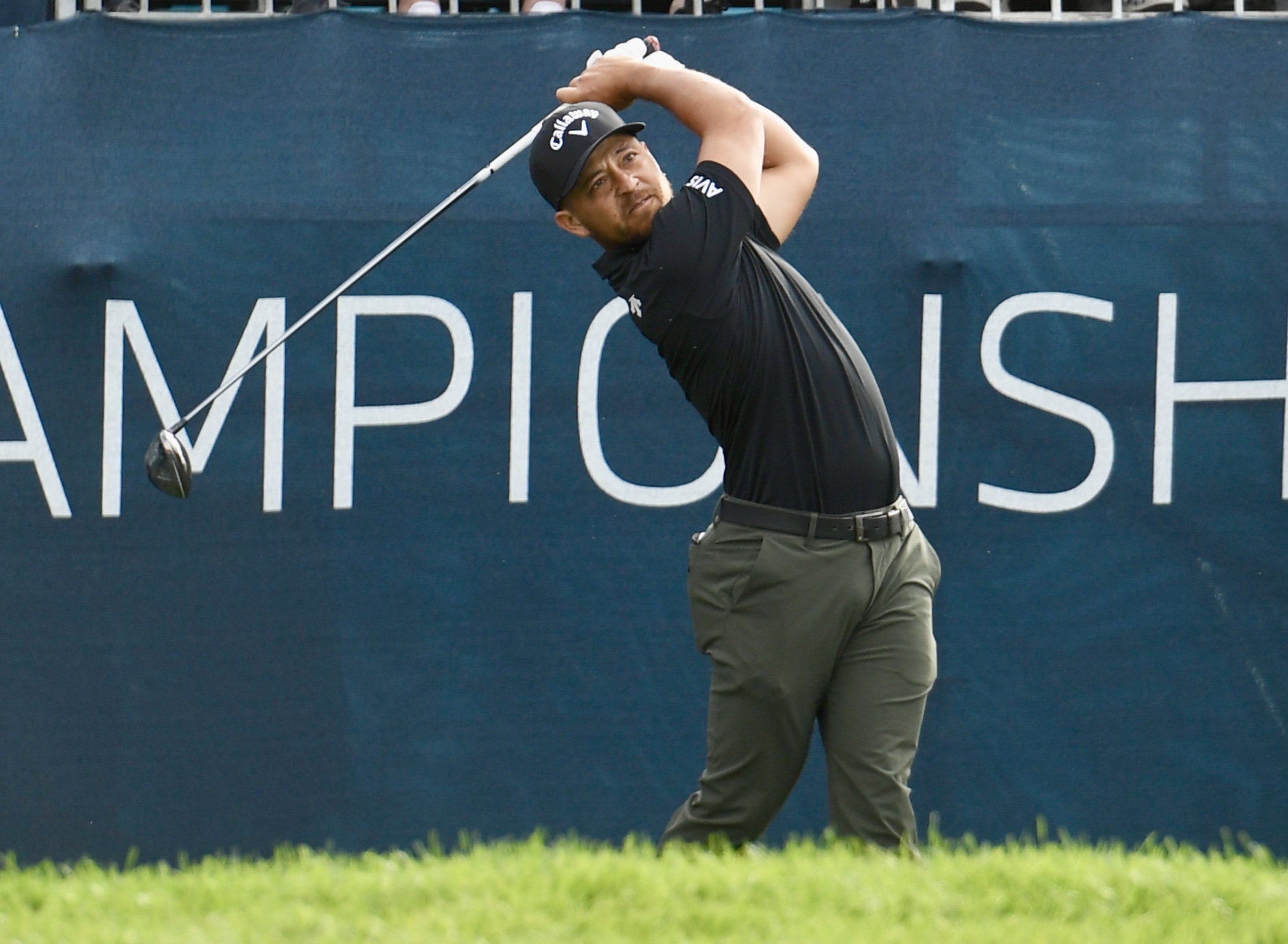 Xander Schauffele hits a tee shot at Castle Pines Golf Club during the first round of the BMW Championship on Thursday, Aug. 22, 2024. (CarsonFieldcarson.field@gazette.comhttps://secure.gravatar.com/avatar/c524ef3d384945349bed78d70eb2d2cd?d=mm&r=g)