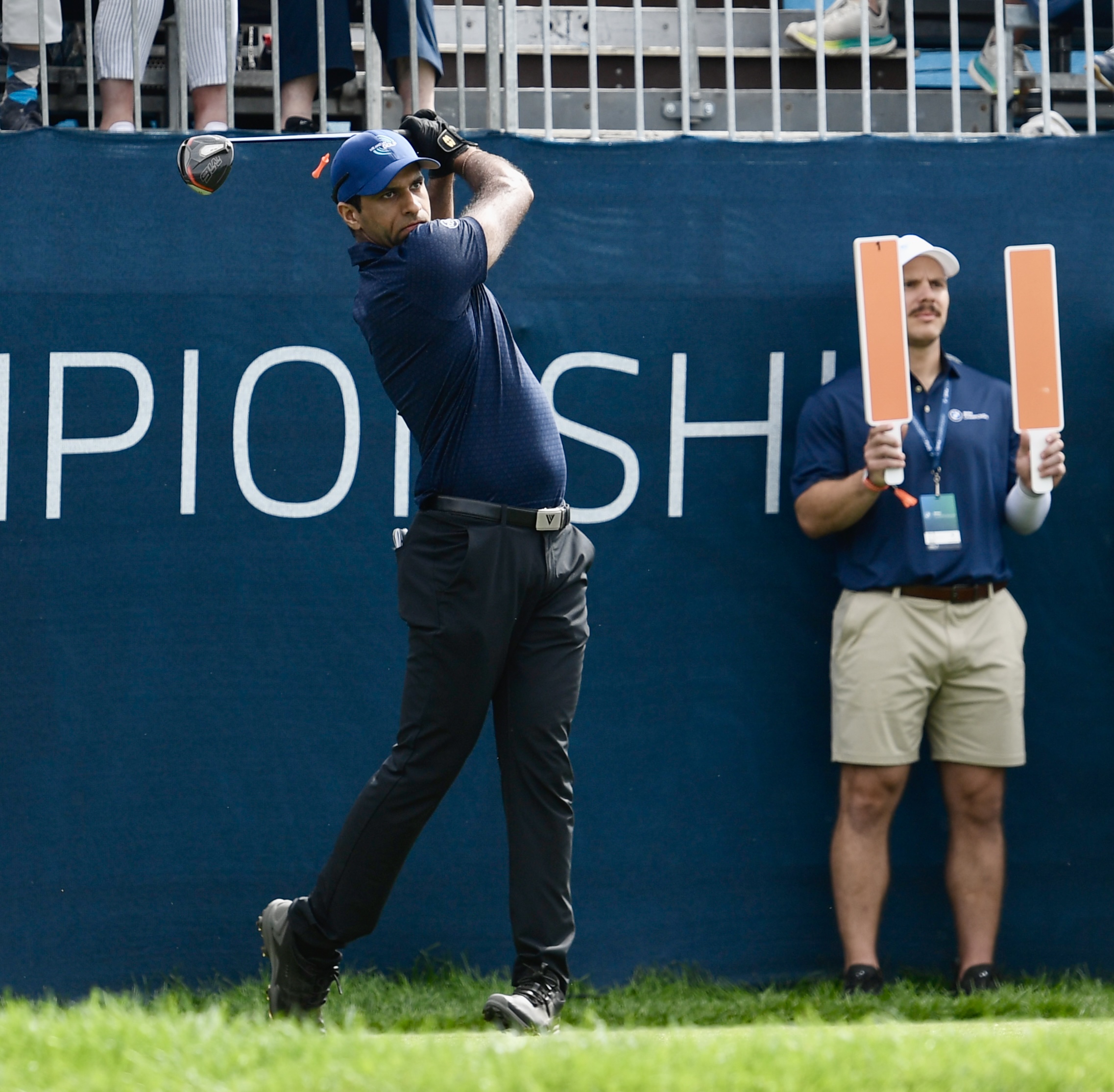 Aaron Rai hits a drive at Castle Pines Golf Club during the first round of the BMW Championship on Thursday, Aug. 22, 2024. (CarsonFieldcarson.field@gazette.comhttps://secure.gravatar.com/avatar/c524ef3d384945349bed78d70eb2d2cd?d=mm&r=g)