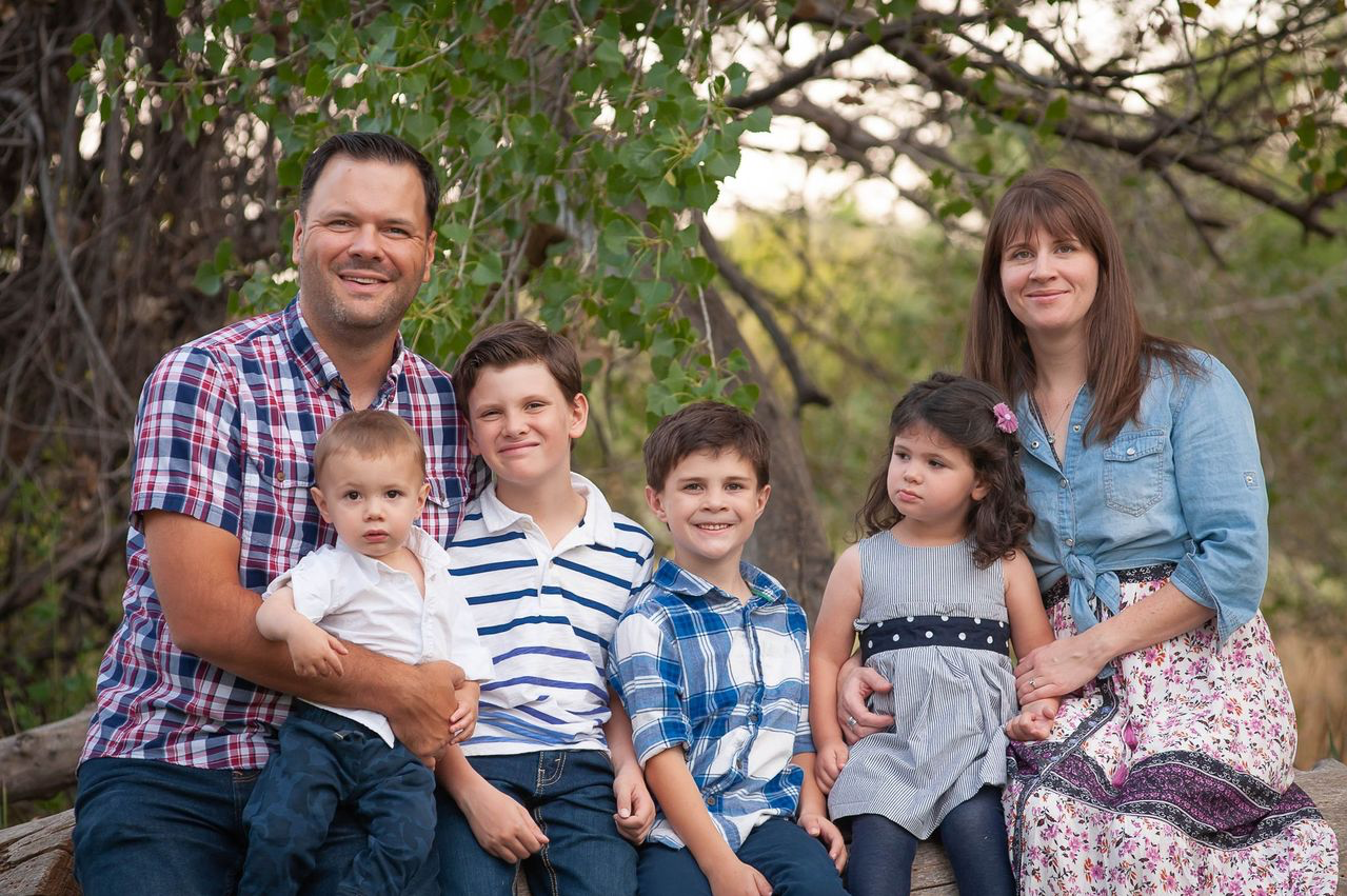Jeremy and Tiffany Pond, along with their four children