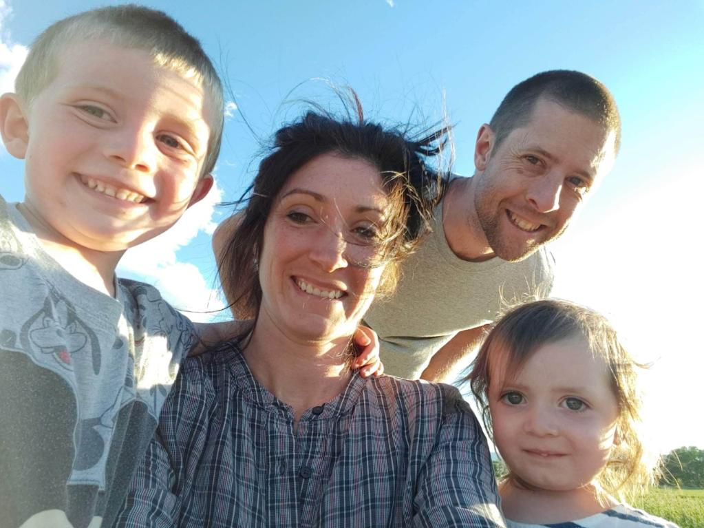 Chris and Shannon Reppert, along with their two children