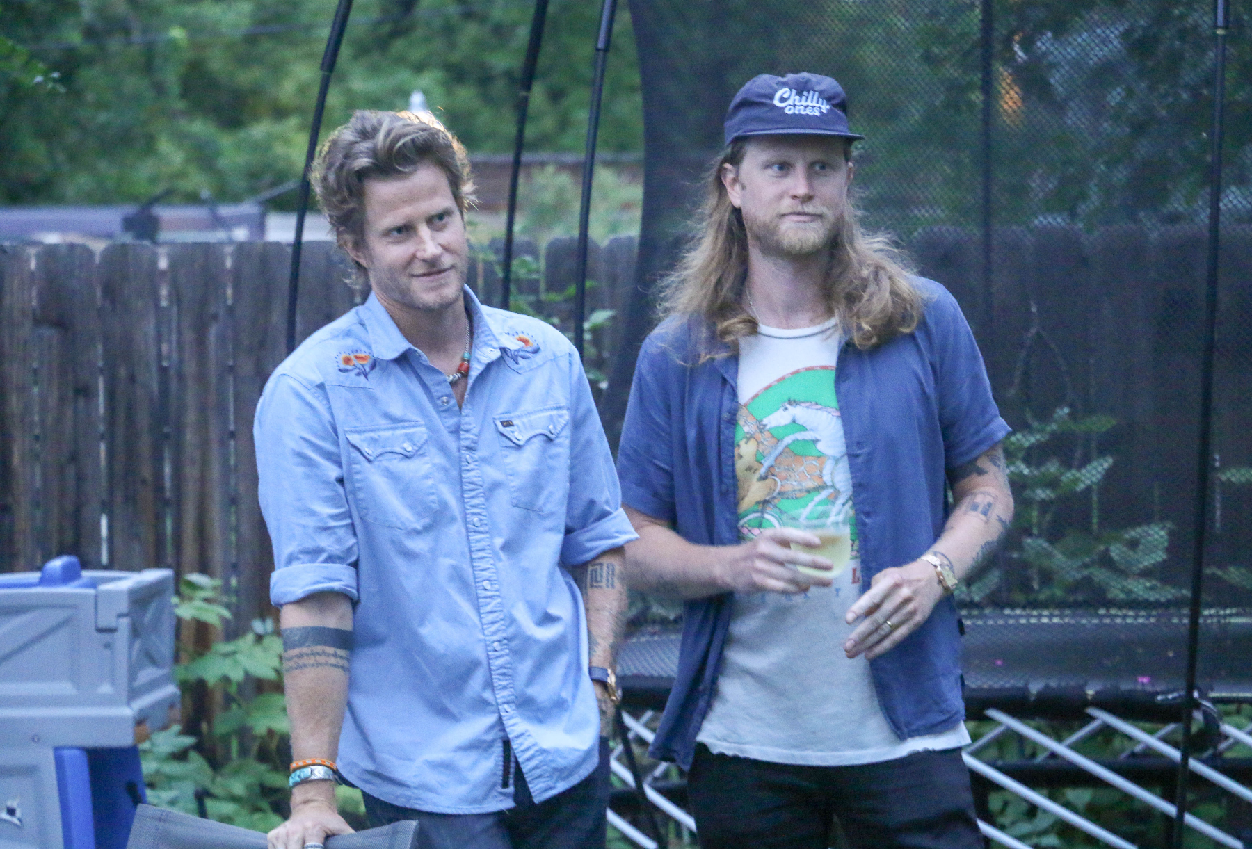 Brandy Schultz calls friend Cory Richards, left, and husband Wesley Schultz, lead singer of The Lumineers,
