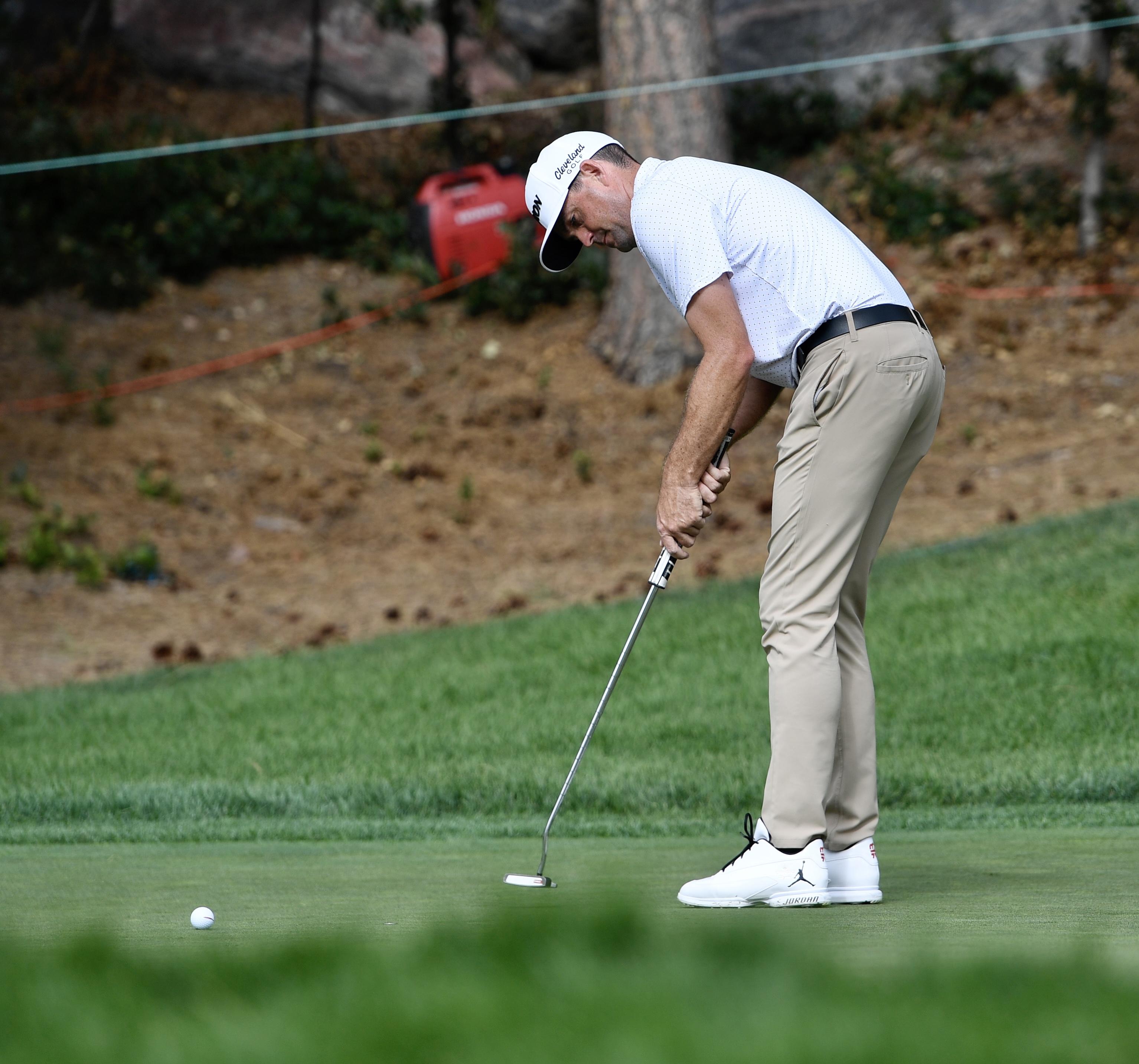Keegan Bradley putts at Castle Pines Golf Club during the first round of the BMW Championship on Thursday, Aug. 22, 2024. (CarsonFieldcarson.field@gazette.comhttps://secure.gravatar.com/avatar/c524ef3d384945349bed78d70eb2d2cd?d=mm&r=g)