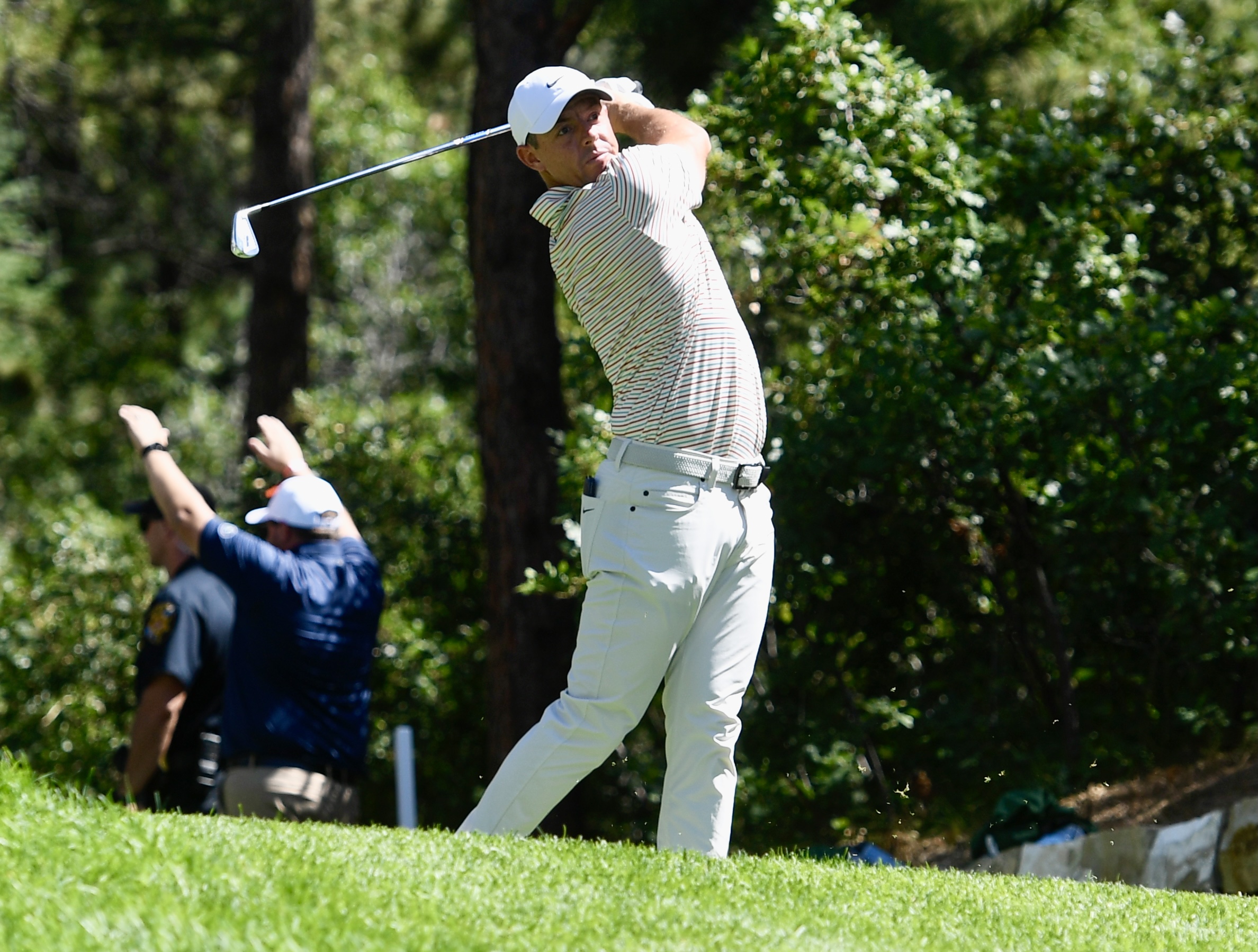 Rory McIlroy hits a tee shot at Castle Pines Golf Club during the first round of the BMW Championship on Thursday, Aug. 22, 2024. (CarsonFieldcarson.field@gazette.comhttps://secure.gravatar.com/avatar/c524ef3d384945349bed78d70eb2d2cd?d=mm&r=g)