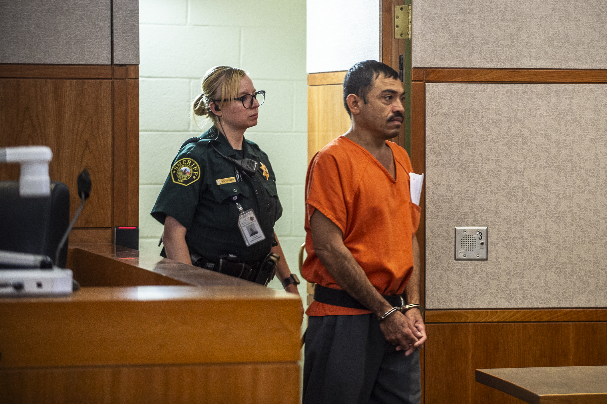 Ignacio Cruz-Mendoza enters a Jefferson County courtroom for his sentencing hearing on Aug. 20, 2024. (Deborah Grigsby)
