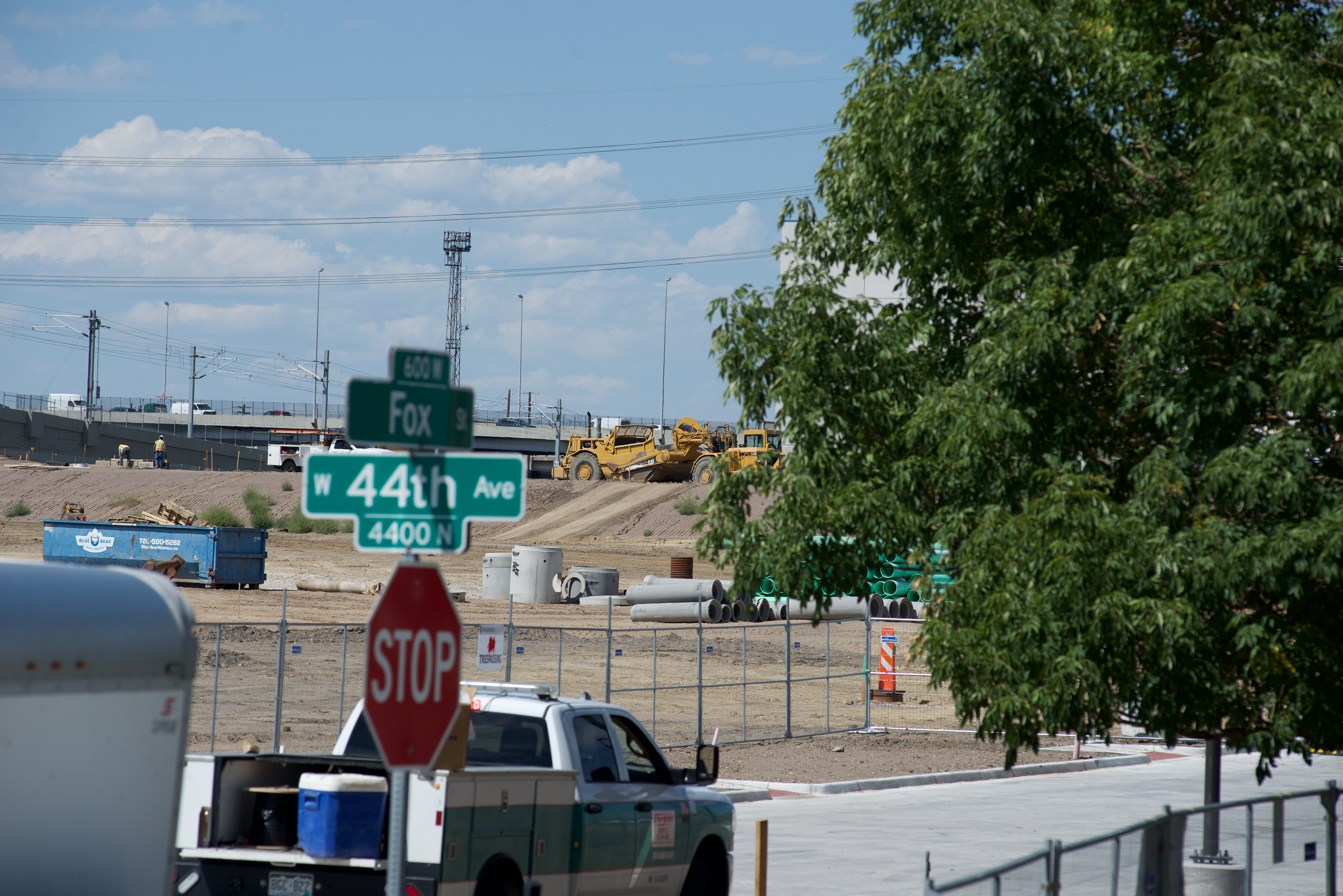 Construction equipment on the site of the Fox Park Project. Denver Mayor Mike Johnston announced the final environmental remediation on the superfund site had been completed during a press conference on Wednesday August 28, 2024. The project started roughly three years ago, and will cost roughly $4.5 billion, adding housing and park space to a blighted area in a historically poor Denver neighborhood. (Alex Edwards/The Denver Gazette) (AlexanderEdwardsBusiness Reporteralex.edwards@gazette.comhttps://secure.gravatar.com/avatar/dbaa50cc8a9183e280c297e3afa72ace?d=mm&r=g)