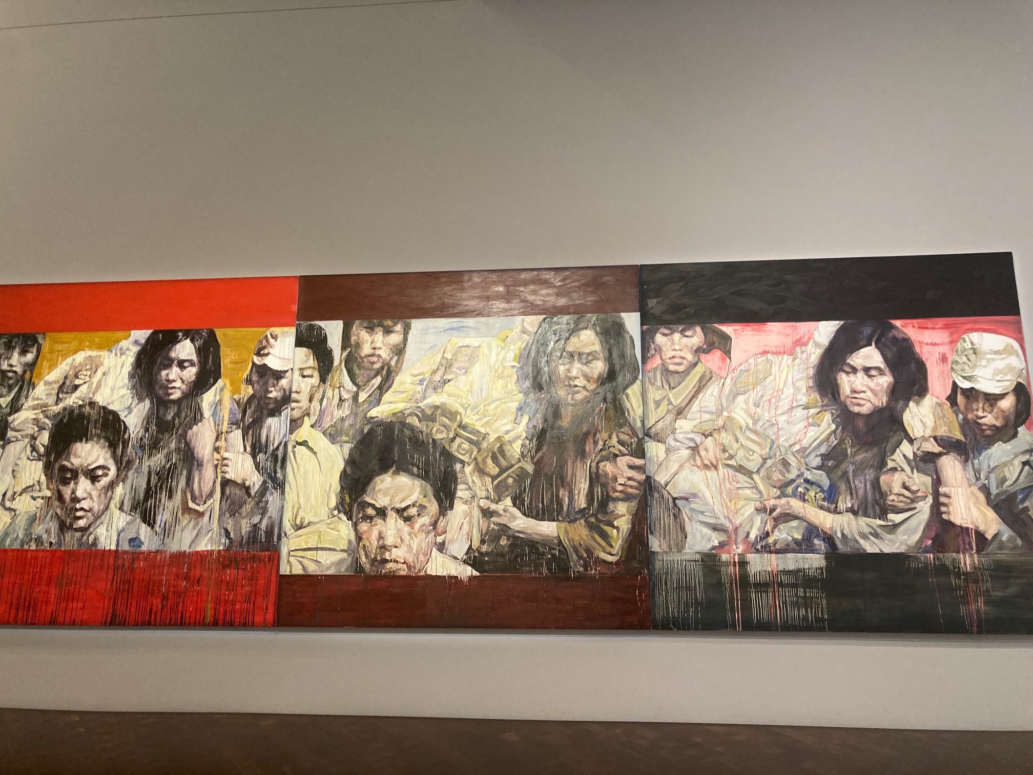Hung Liu (United States), We Have Been Naught We Shall Be All, 2007. Oil paint on canvas, 80 x 240 inches. Denver Art Museum: Gift from Vicki and Kent Logan to the Collection of the Denver Art Museum, 2010.474A-C. © Hung Liu.“Hung Liu is an artist I knew very well. She passed away several years ago, but Hung was a great friend and also a great mentor to me. She always said that as an Asian-American, she was so happy to see more of us in the art world. For me as a then-young curator it was great to see and to have someone who paved the way for many people who look like me,” Curator Rory Padeken said.“Hung grew up during the Cultural Revolution and under the Mao regime. All throughout her life, she resisted both the Communist regime and oppressive systems. When she came to the US, she started to create work about all the people who might have been lost to the Cultural Revolution — those at the bottom rungs of society. Often painting from old, found photographs from China, she developed a technique of dipping her brush in linseed oil and applying to canvas or board to get rivulets of color that run down the surface of the work. It alludes to weeping, to sorrow. These women drowned themselves in a river to avoid capture at a time when Japan had invaded China.” (Colleen Smith/Special to The Denver Gazette)