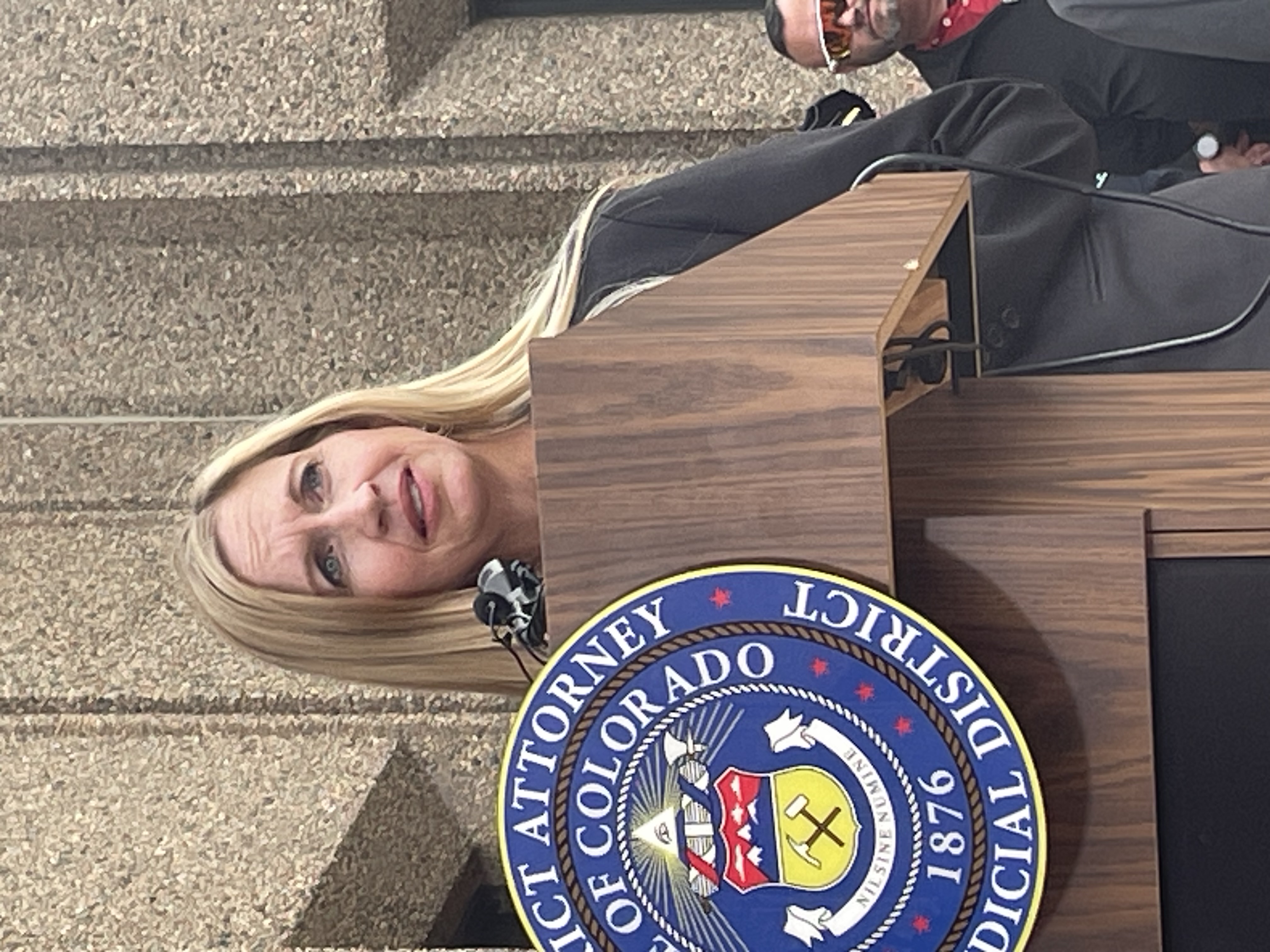 Kristin Brooks, sister of Boulder Police officer Eric Talley, joins other families of the victims of the 2021 mass shooting during a press conference after Ahmad Alissa, the shooter, was found guilty of murder on Sept. 23, 2024. Talley was one of 10 victims who died during the shooting in March 2021. (CarolMcKinleyDenver Enterprise Reportercarol.mckinley@gazette.comhttps://denvergazette.com/content/tncms/avatars/5/c3/a0f/5c3a0fbe-1007-11ec-9e18-b7f42cfa4b0f.9565a0ce58866e86bcf18260621c2a46.png)