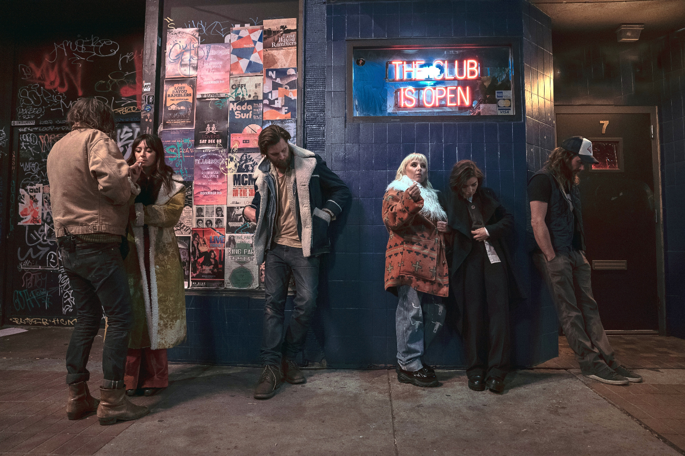 The 2024 Denver Film Festival will include 21 Colorado films of varying genres, including Taylor McFadden's drama “Lovers,” about two women who return to their Denver hometown for the funeral of a friend who has taken his life. The entire movie was filmed at the hi-dive rock club. The lead actor, third from right, is  Amelia Meath from the band Syvlan Esso. The Denver Film Festival will be held Nov. 1-10. (DENVER FILM FESTIVAL)