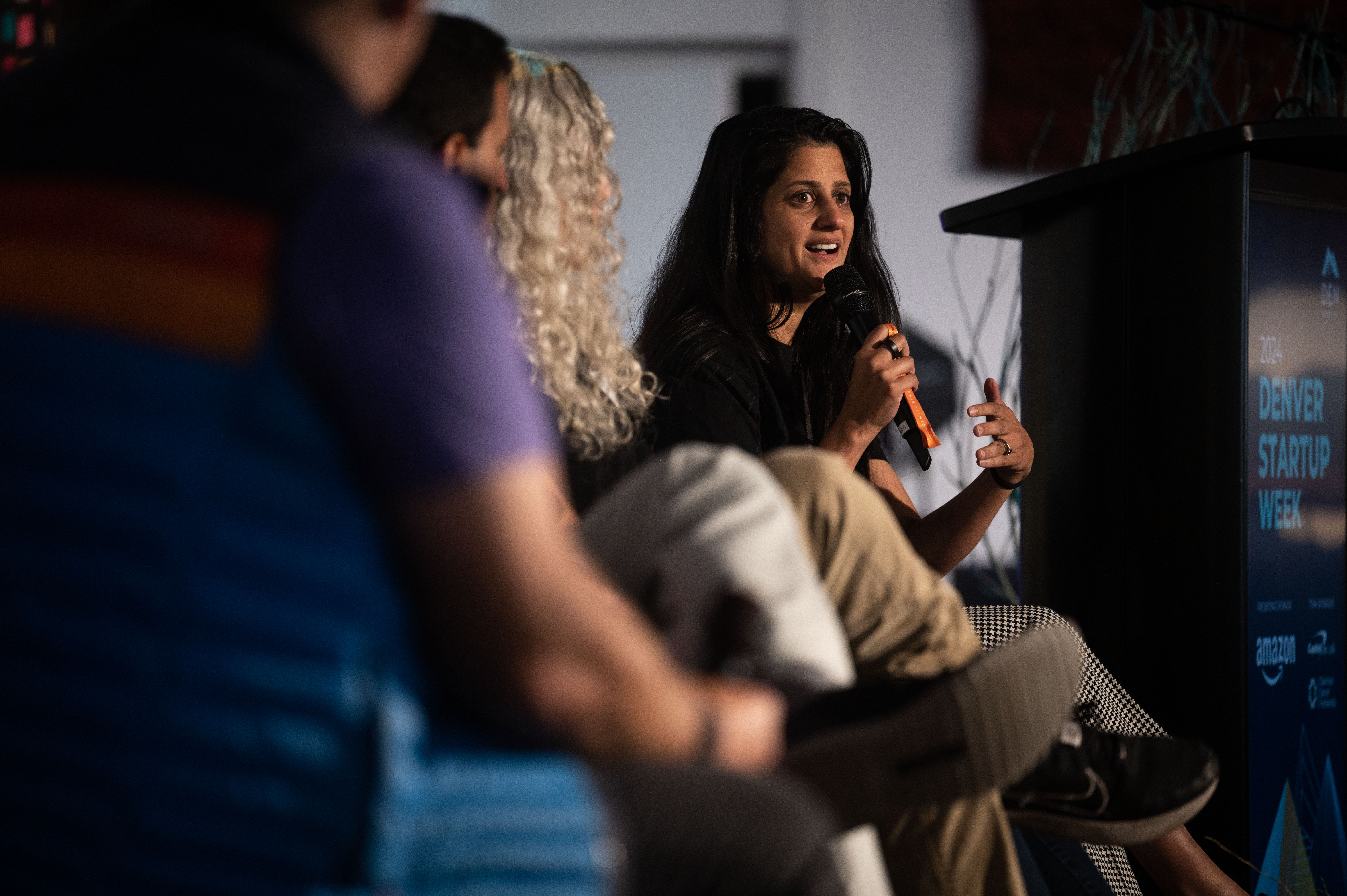Bijal Shah answers a question from the moderator during a panel discussion on innovation and startups in Colorado on the last day of Denver Startup Week downtown on Thursday, Sept. 19, 2024 (Stephen Swofford, Denver Gazette) (StephenSwoffordPhotographerstephen.swofford@gazette.comhttps://secure.gravatar.com/avatar/1ddcaf11c5d70eaa58546ddc4e038687?d=mm&r=g)