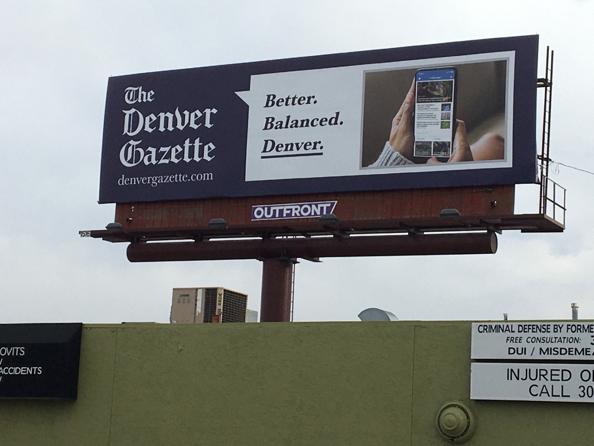 Denver Gazette billboard. (Vince Bzdek)